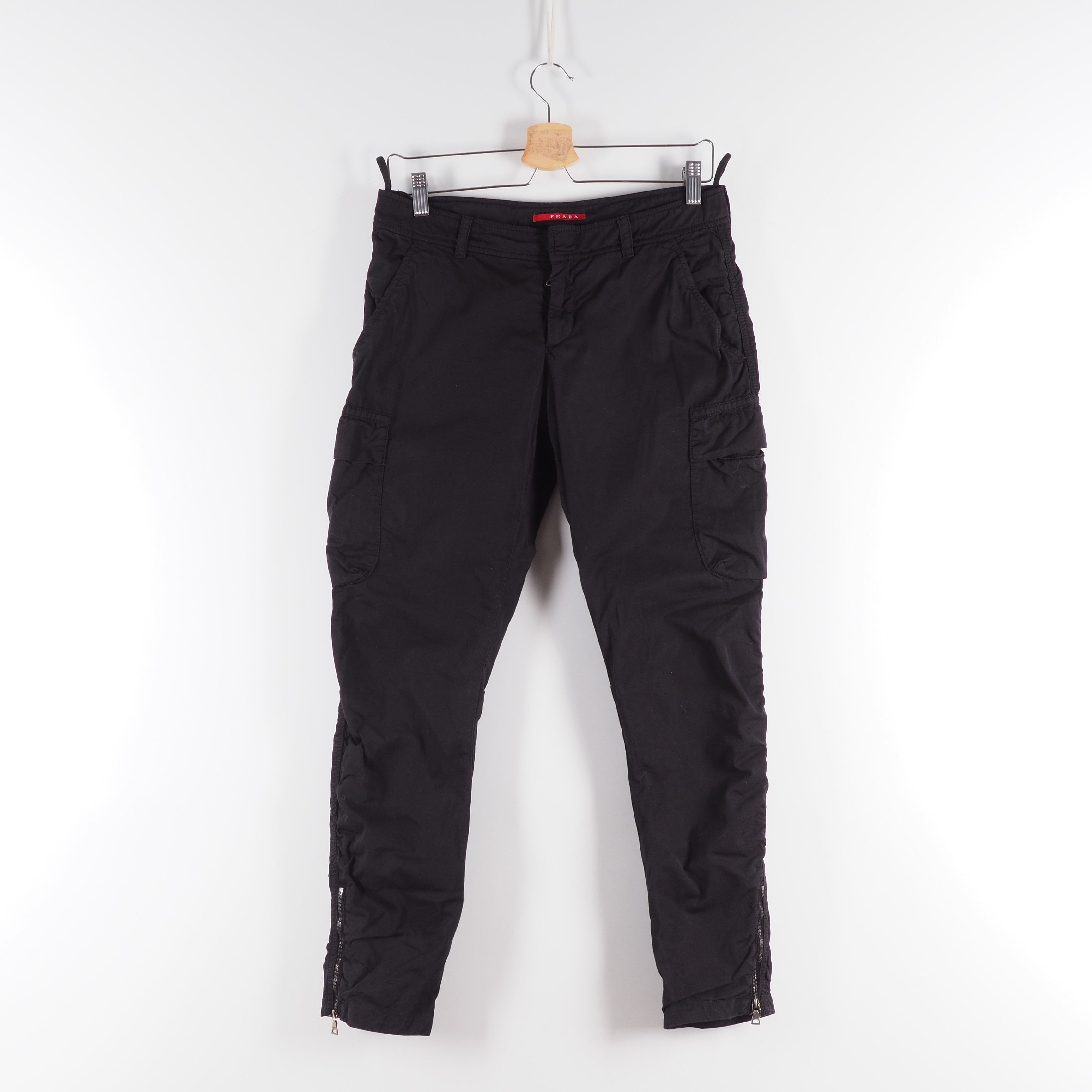 Prada Prada Vintage Black Cargo Pants Size 28" / US 6 / IT 42 - 1 Thumbnail