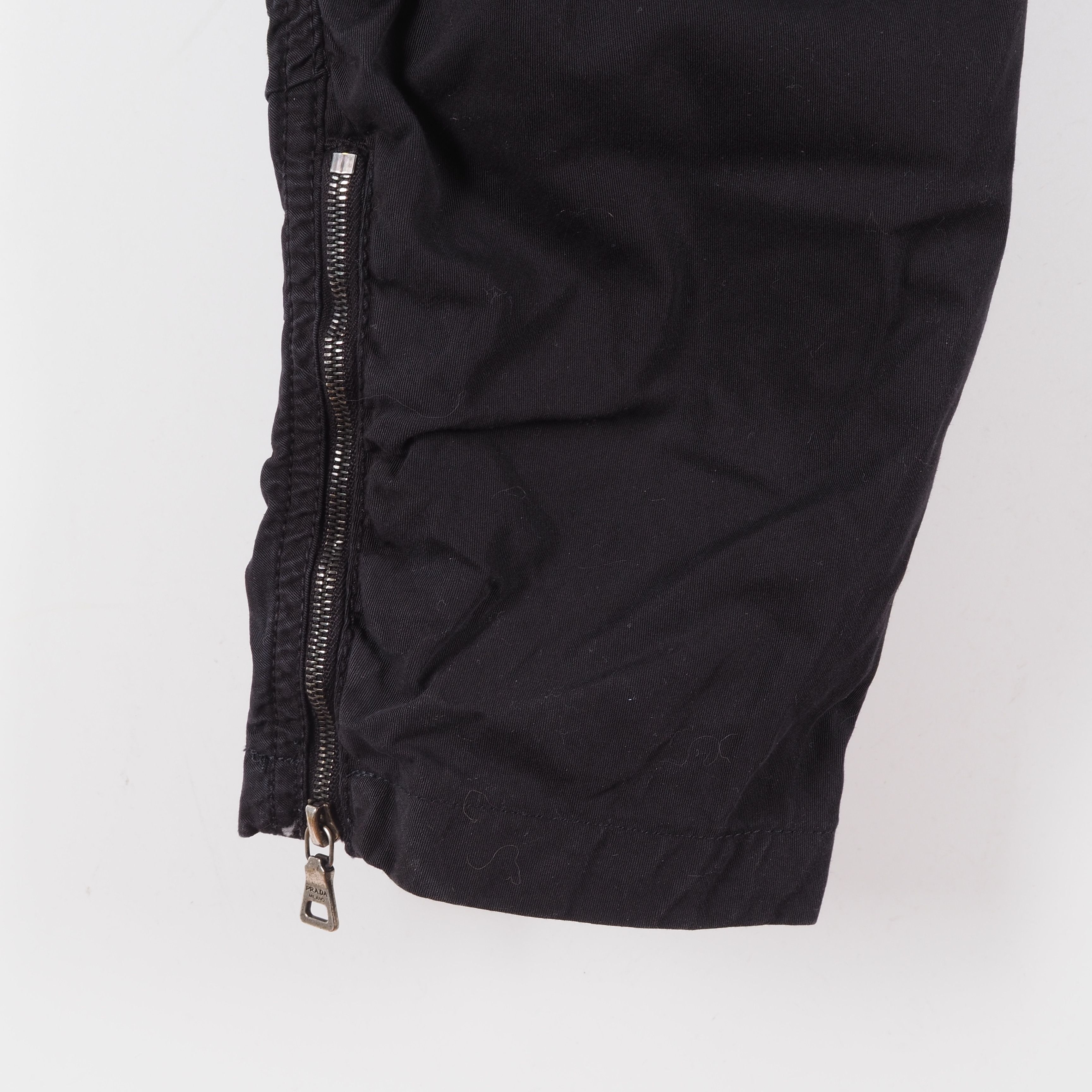 Prada Prada Vintage Black Cargo Pants Size 28" / US 6 / IT 42 - 2 Thumbnail