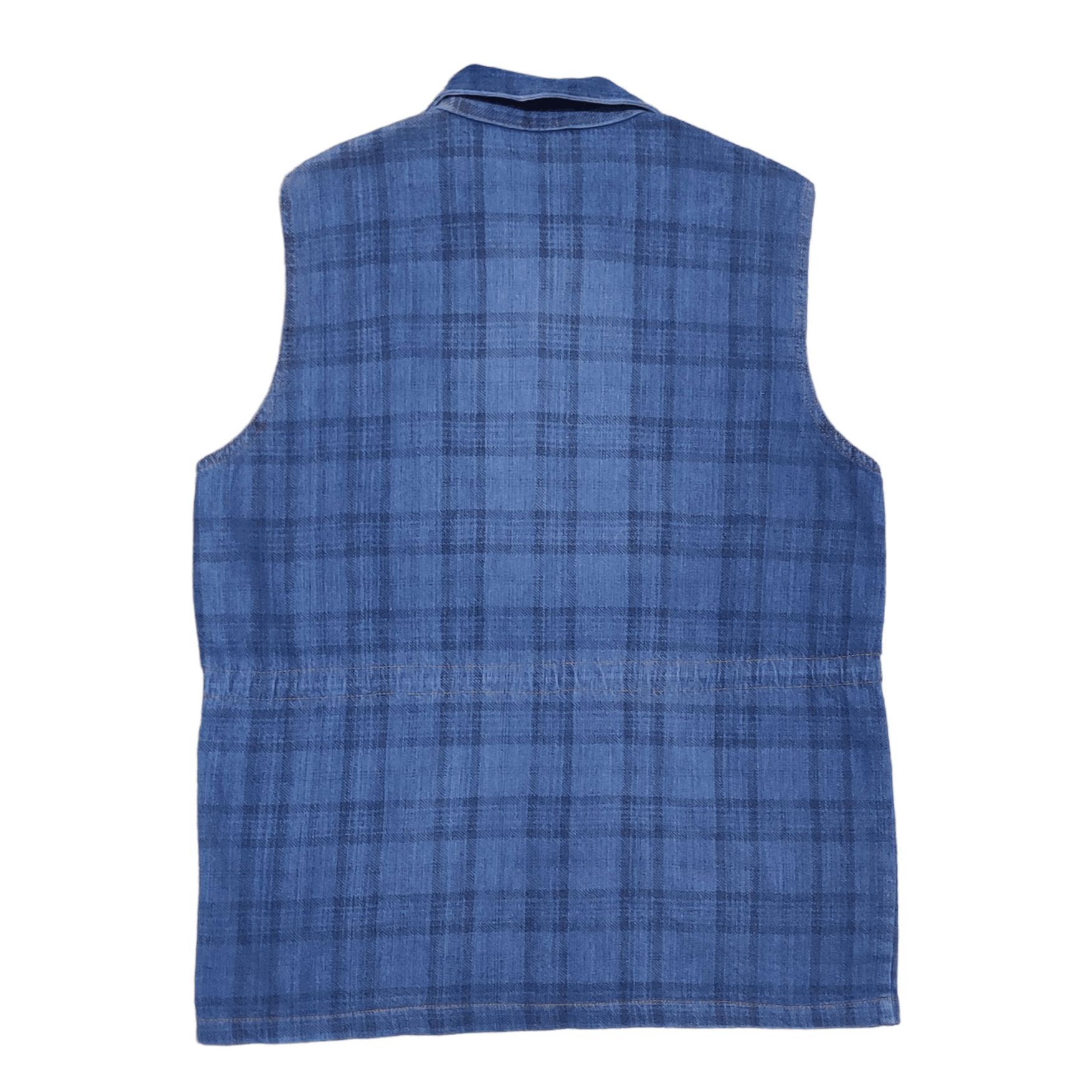 Indigo Vintage Indigo Japanese Brand Plaid Vest Size US L / EU 52-54 / 3 - 6 Thumbnail