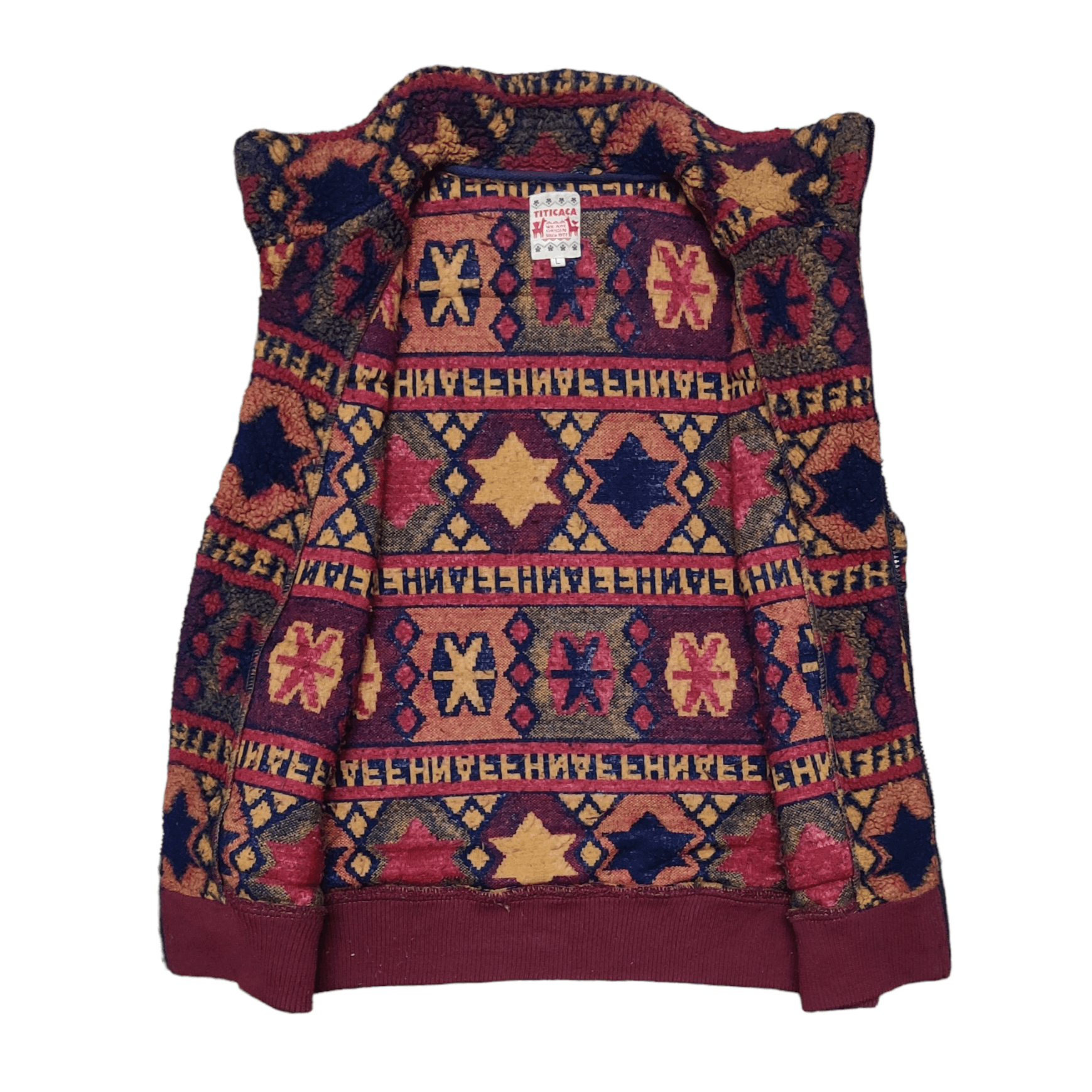Japanese Brand Titicaca Navajo Native Fleece Vest Size US L / EU 52-54 / 3 - 6 Thumbnail