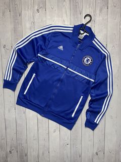 MENS ADIDAS FC REAL MADRID 2012/2013 JACKET TRAINING SOCCER FOOTBALL BLUE  SIZE L