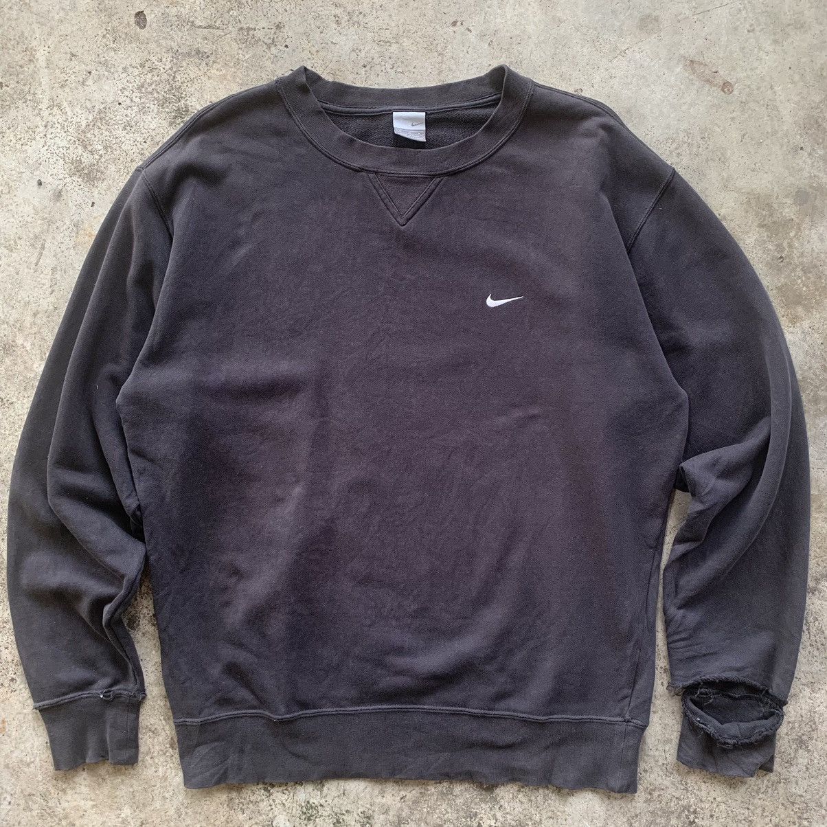 distressed nike sweatshirt