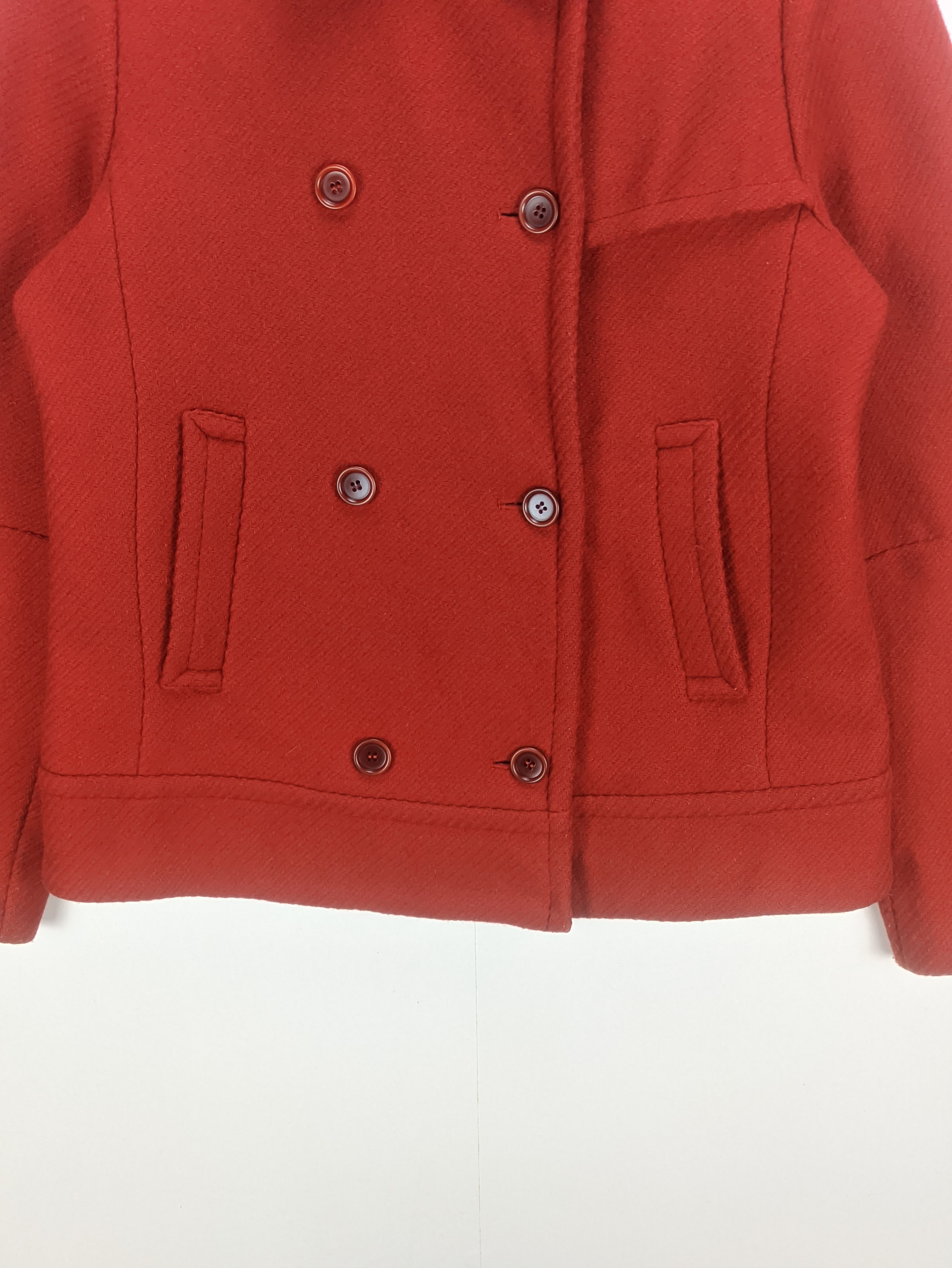 Japanese Brand Steals🔥Wool Coat Jacket Double Breasted by Stefanel Size M / US 6-8 / IT 42-44 - 9 Thumbnail