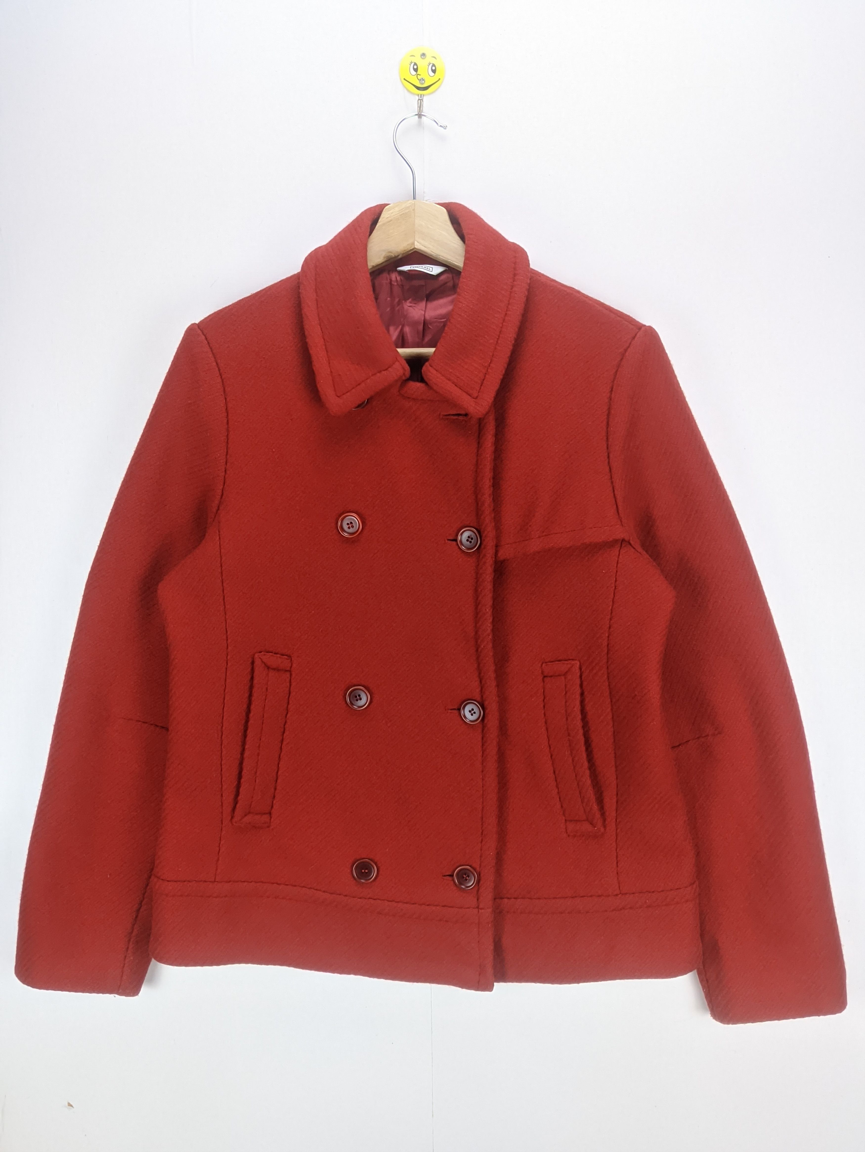 Japanese Brand Steals🔥Wool Coat Jacket Double Breasted by Stefanel Size M / US 6-8 / IT 42-44 - 1 Thumbnail