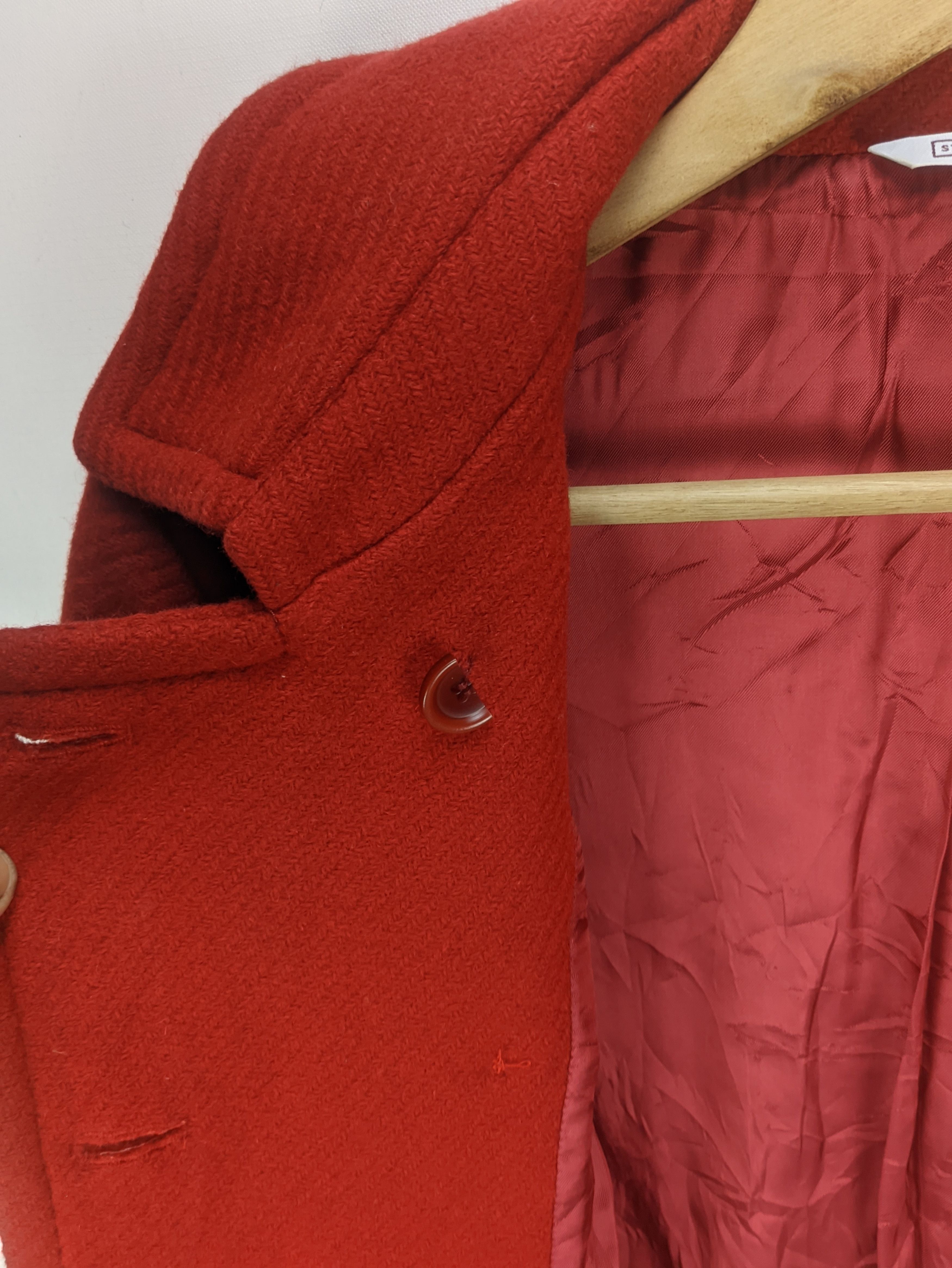 Japanese Brand Steals🔥Wool Coat Jacket Double Breasted by Stefanel Size M / US 6-8 / IT 42-44 - 10 Thumbnail