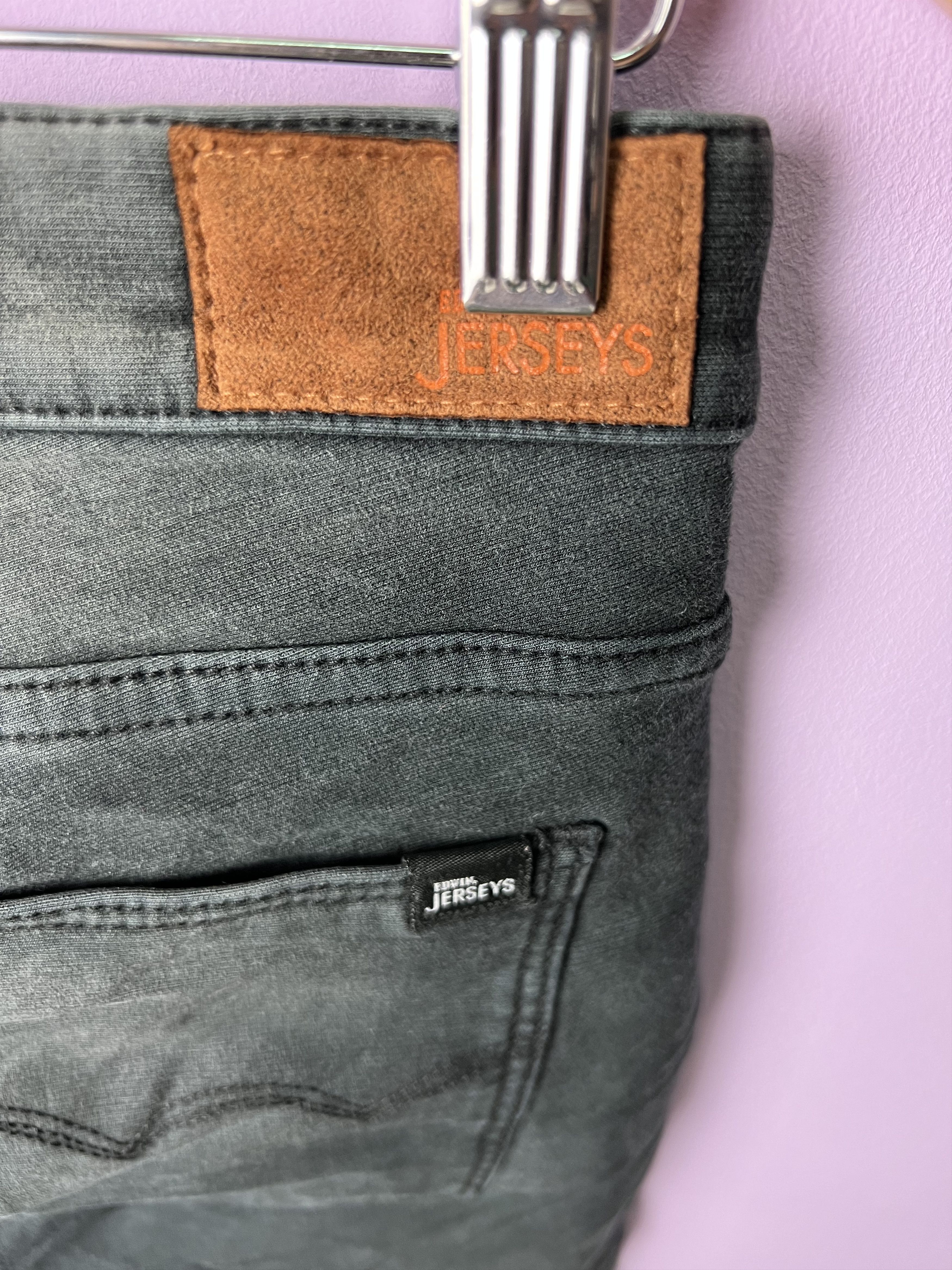 Edwin 🔥Vintage Edwin Jersey Distressed Denim Size US 31 - 12 Thumbnail