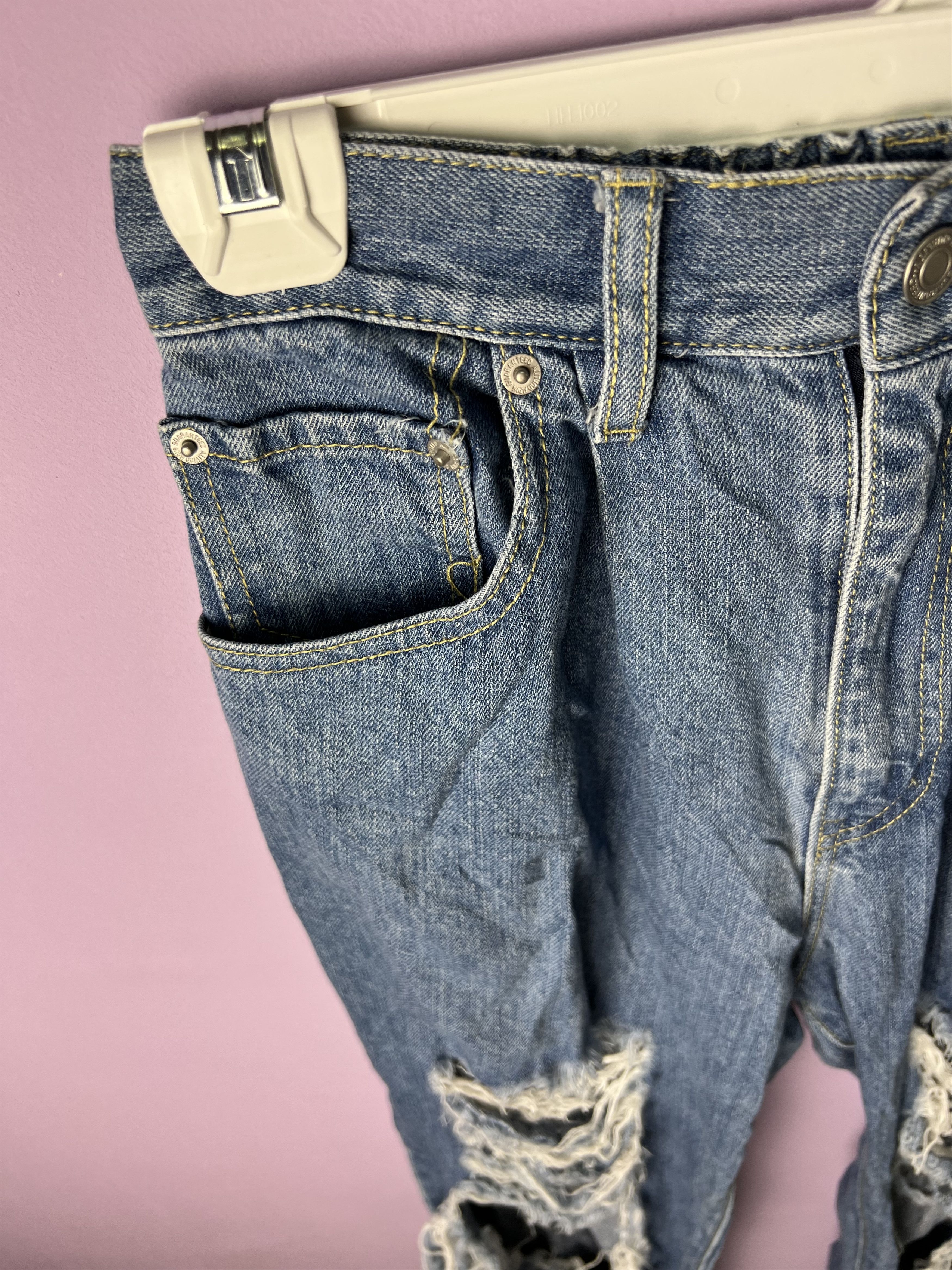 Japanese Brand 🔥Browny Distressed Denim Size US 26 / EU 42 - 9 Thumbnail