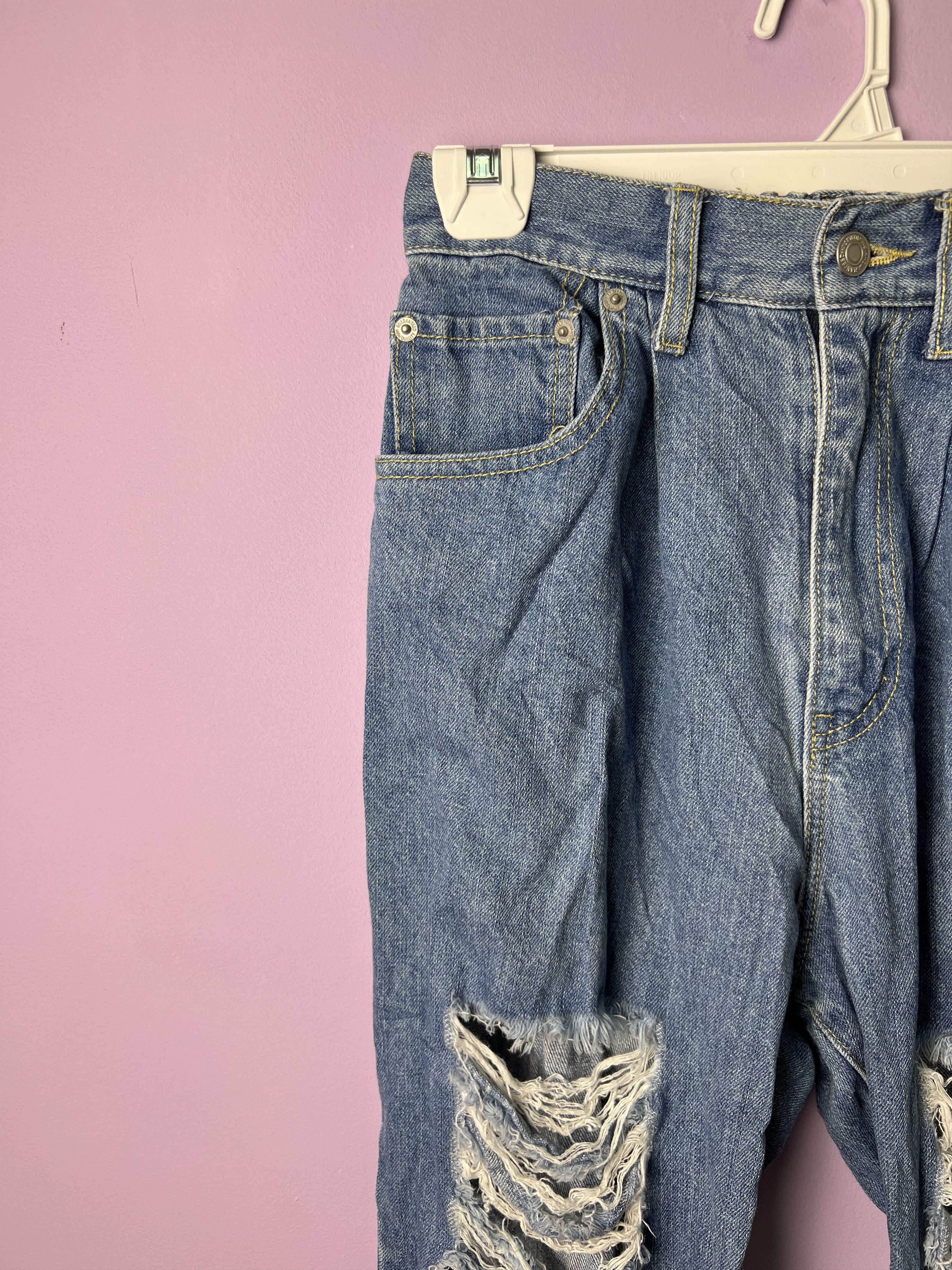 Japanese Brand 🔥Browny Distressed Denim Size US 26 / EU 42 - 6 Thumbnail