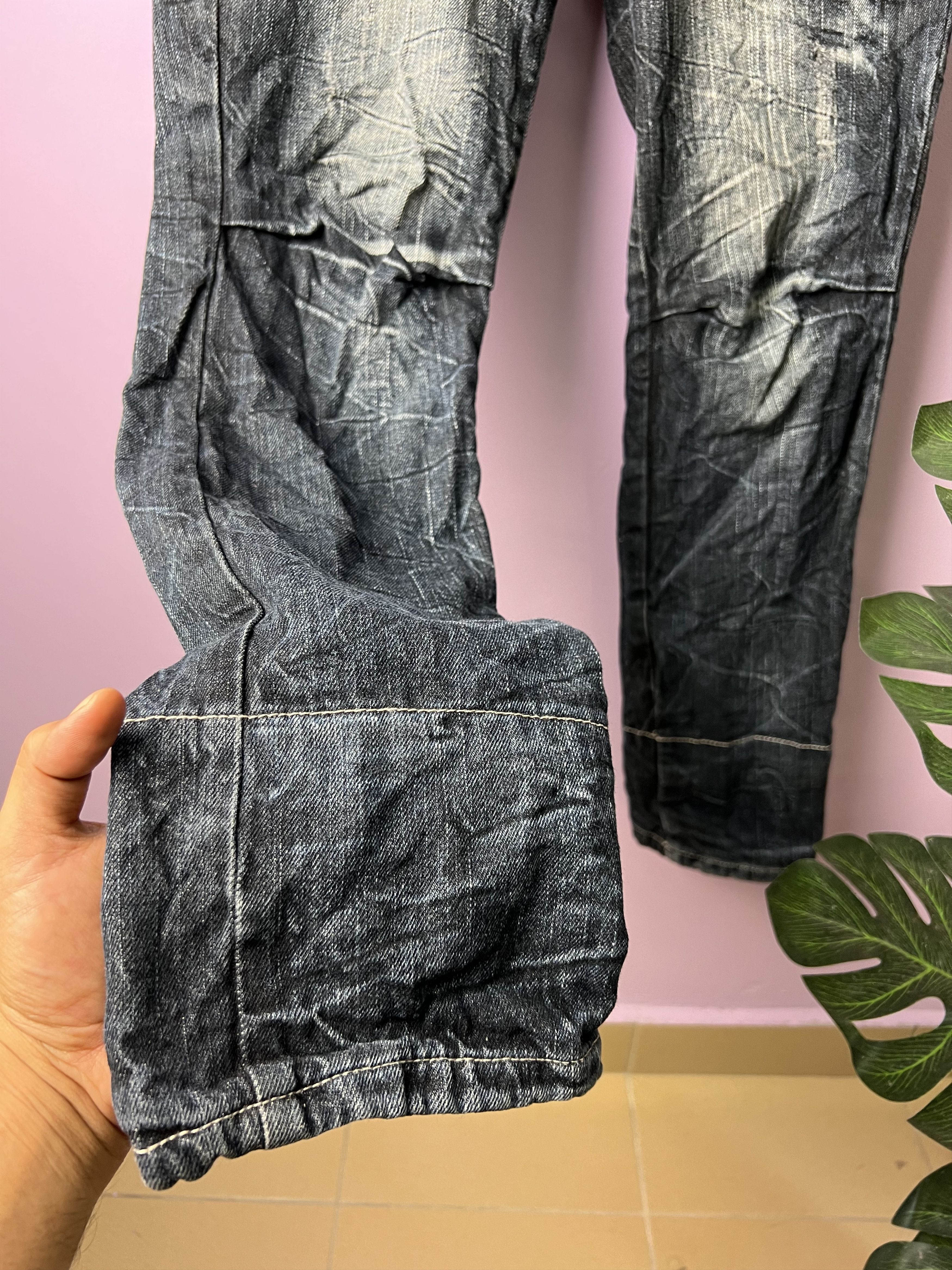 Japanese Brand 🔥Roddle Double Waist Bondage Distressed Denim Size US 31 - 11 Thumbnail