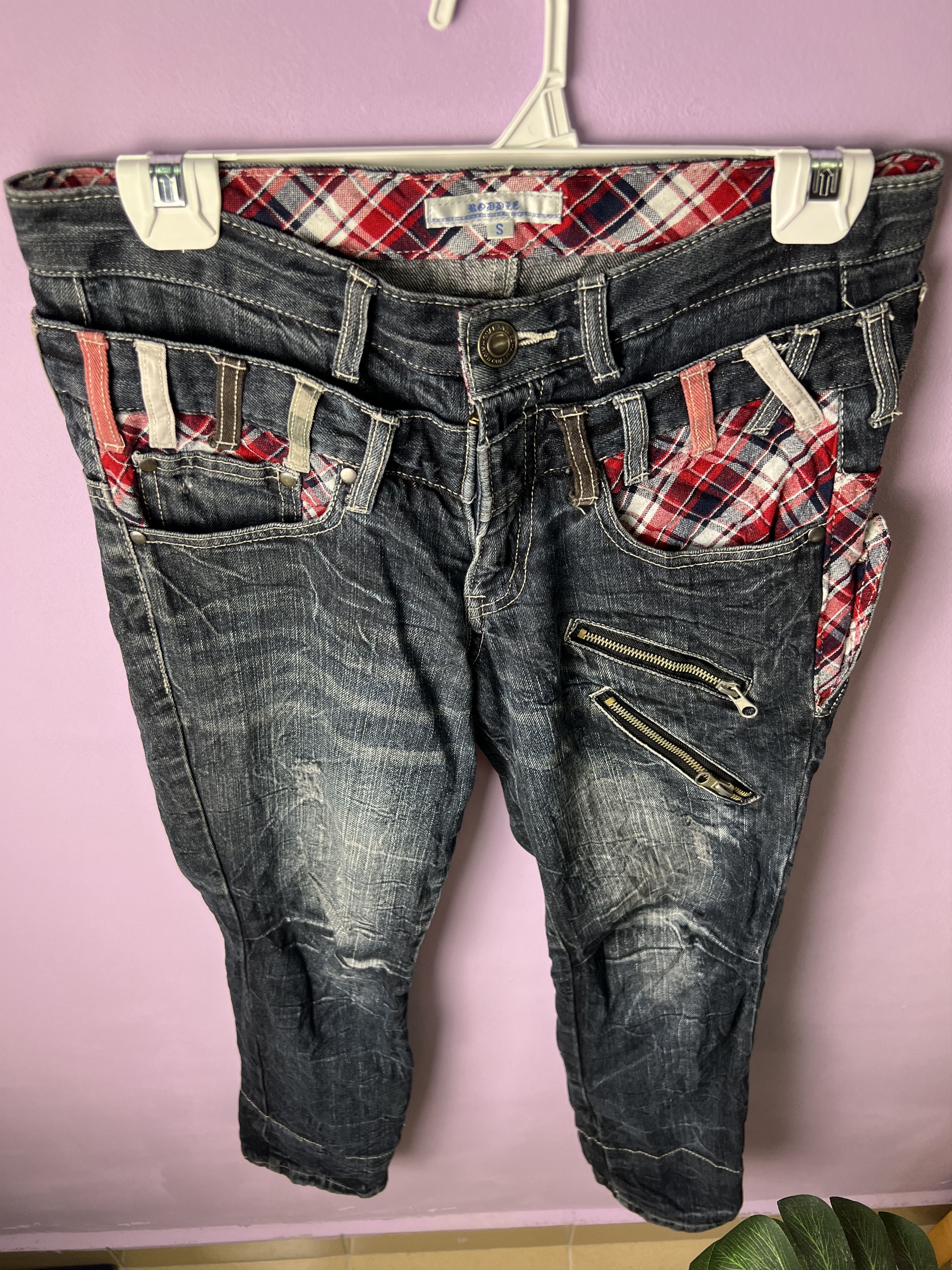 Japanese Brand 🔥Roddle Double Waist Bondage Distressed Denim Size US 31 - 5 Thumbnail