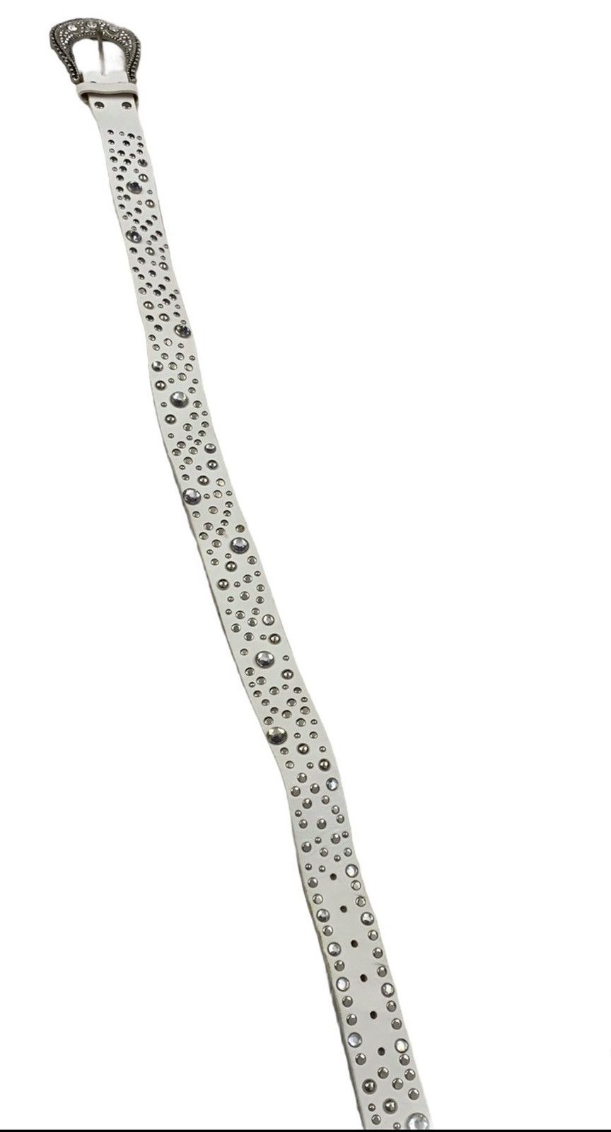 Genuine Leather Designer Leather BB simon Style Rhinestone Belt Size ONE SIZE - 7 Thumbnail
