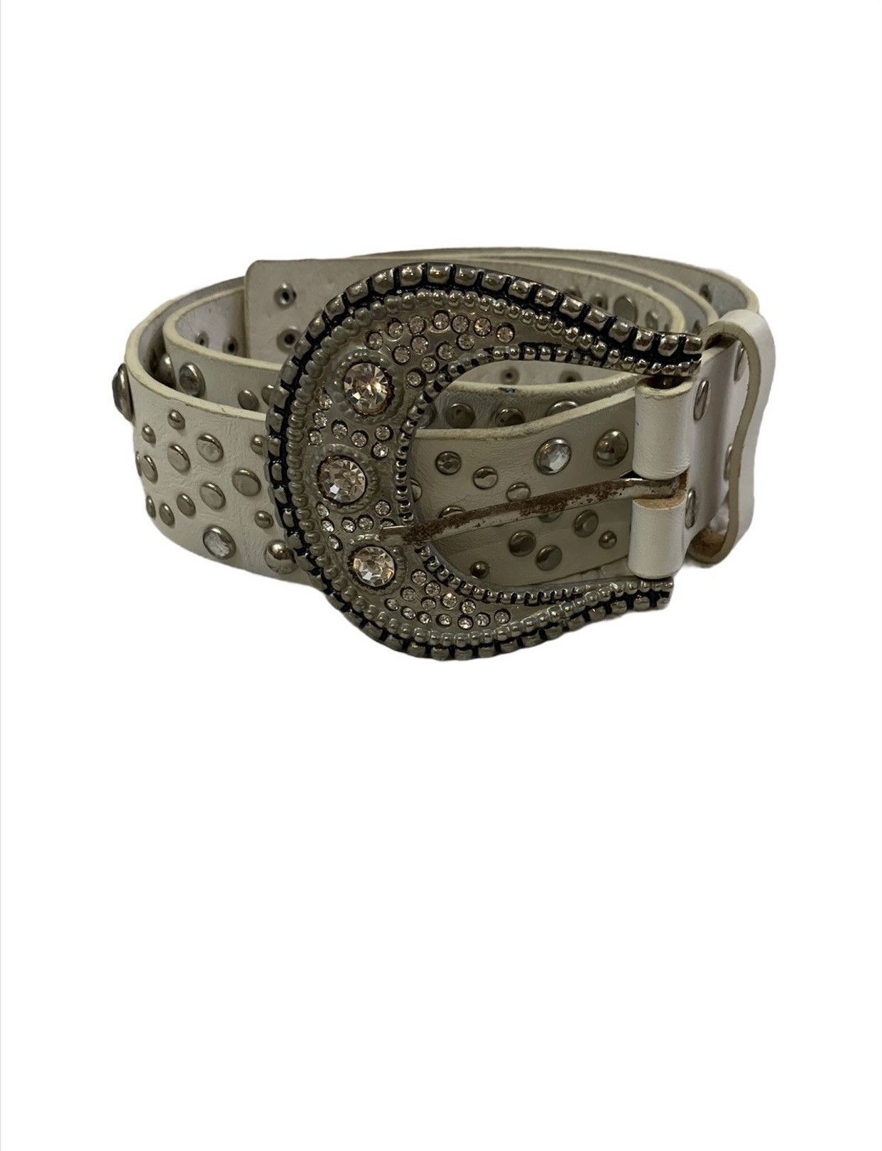 Designer Leather BB simon Style Rhinestone Belt