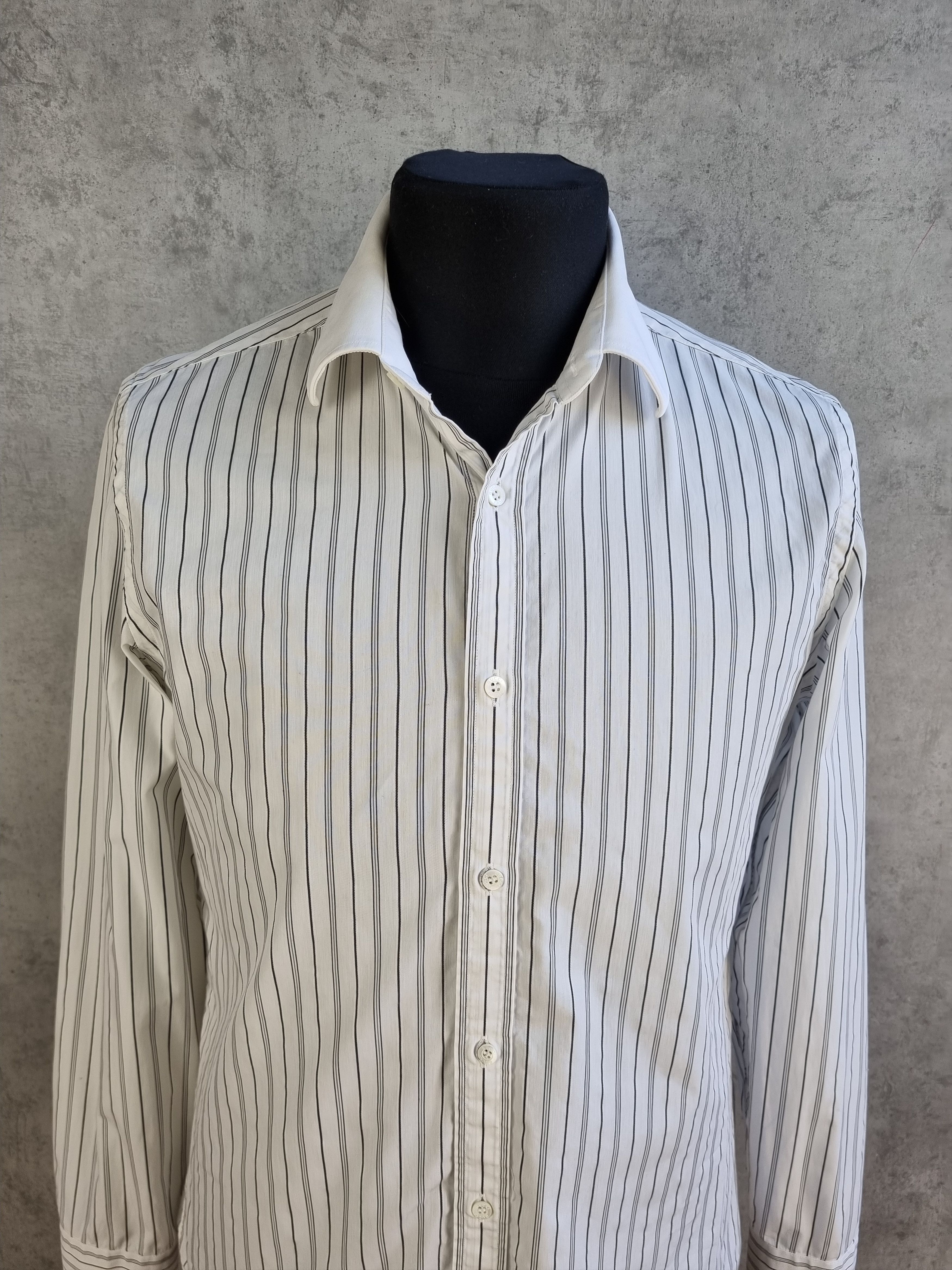Gucci × Tom Ford × Vintage Gucci Slim Fit Cotton Stripes Shirt TOM FORD Era Size US S / EU 44-46 / 1 - 4 Thumbnail