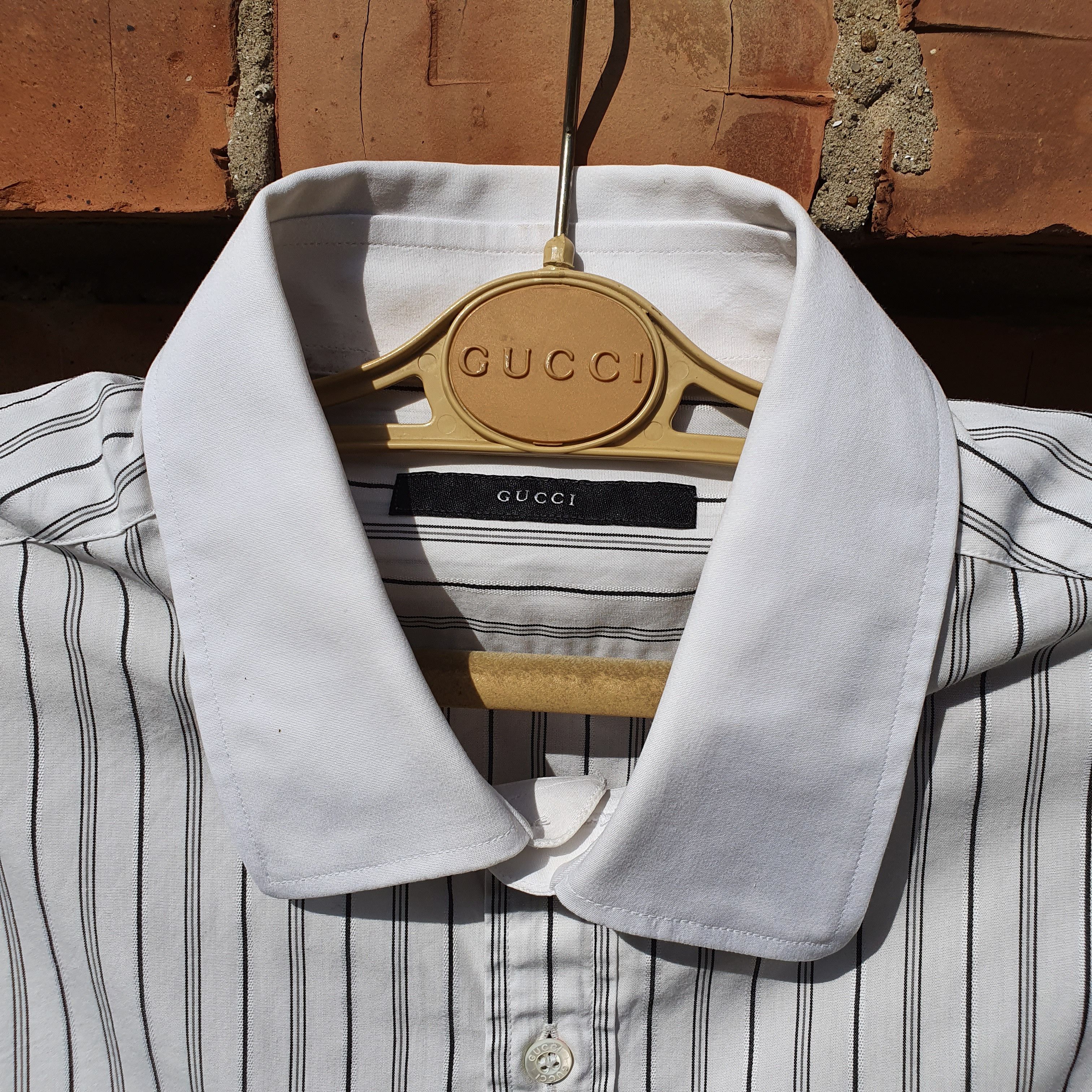 Gucci × Tom Ford × Vintage Gucci Slim Fit Cotton Stripes Shirt TOM FORD Era Size US S / EU 44-46 / 1 - 10 Thumbnail