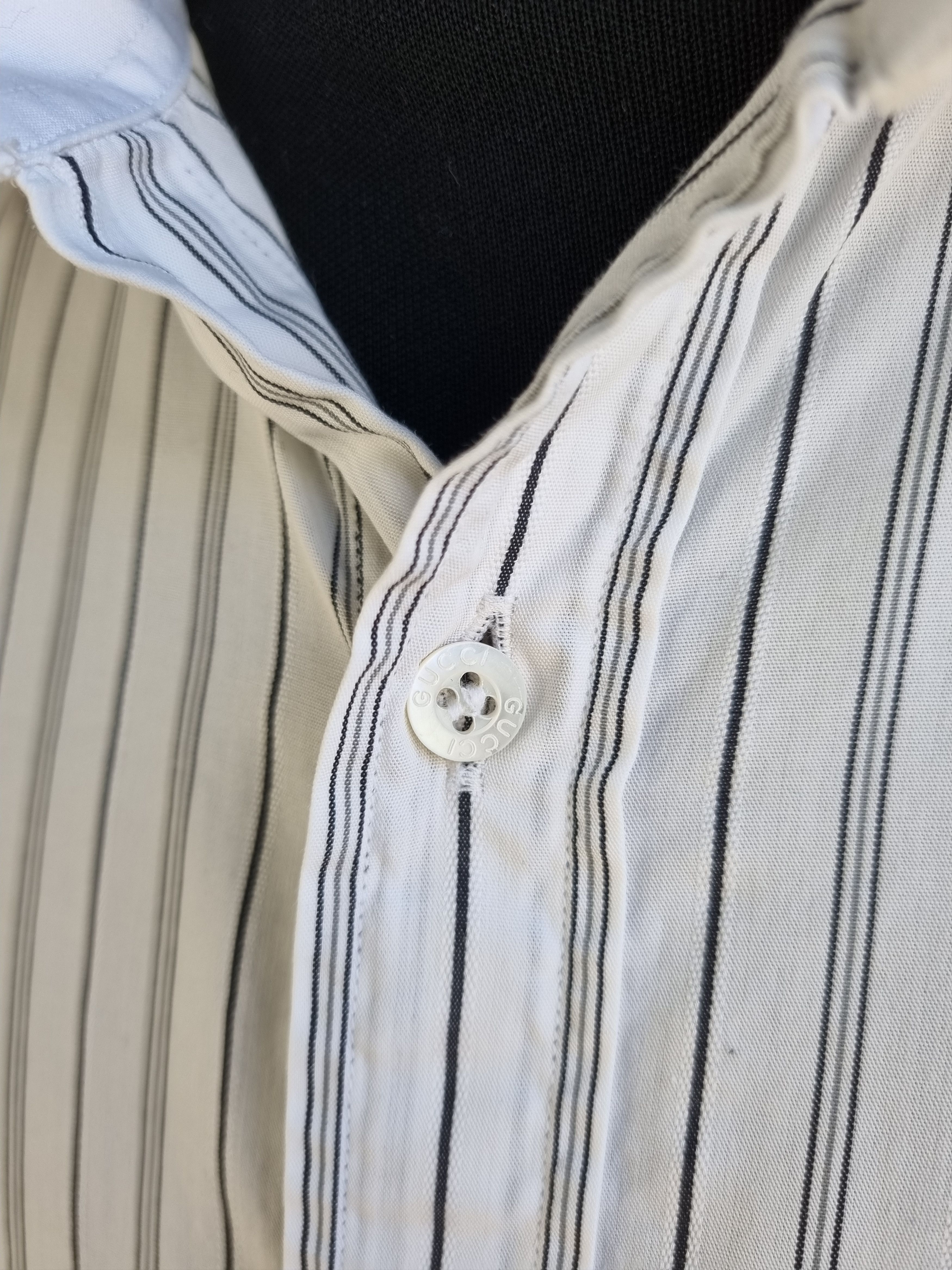 Gucci × Tom Ford × Vintage Gucci Slim Fit Cotton Stripes Shirt TOM FORD Era Size US S / EU 44-46 / 1 - 13 Thumbnail