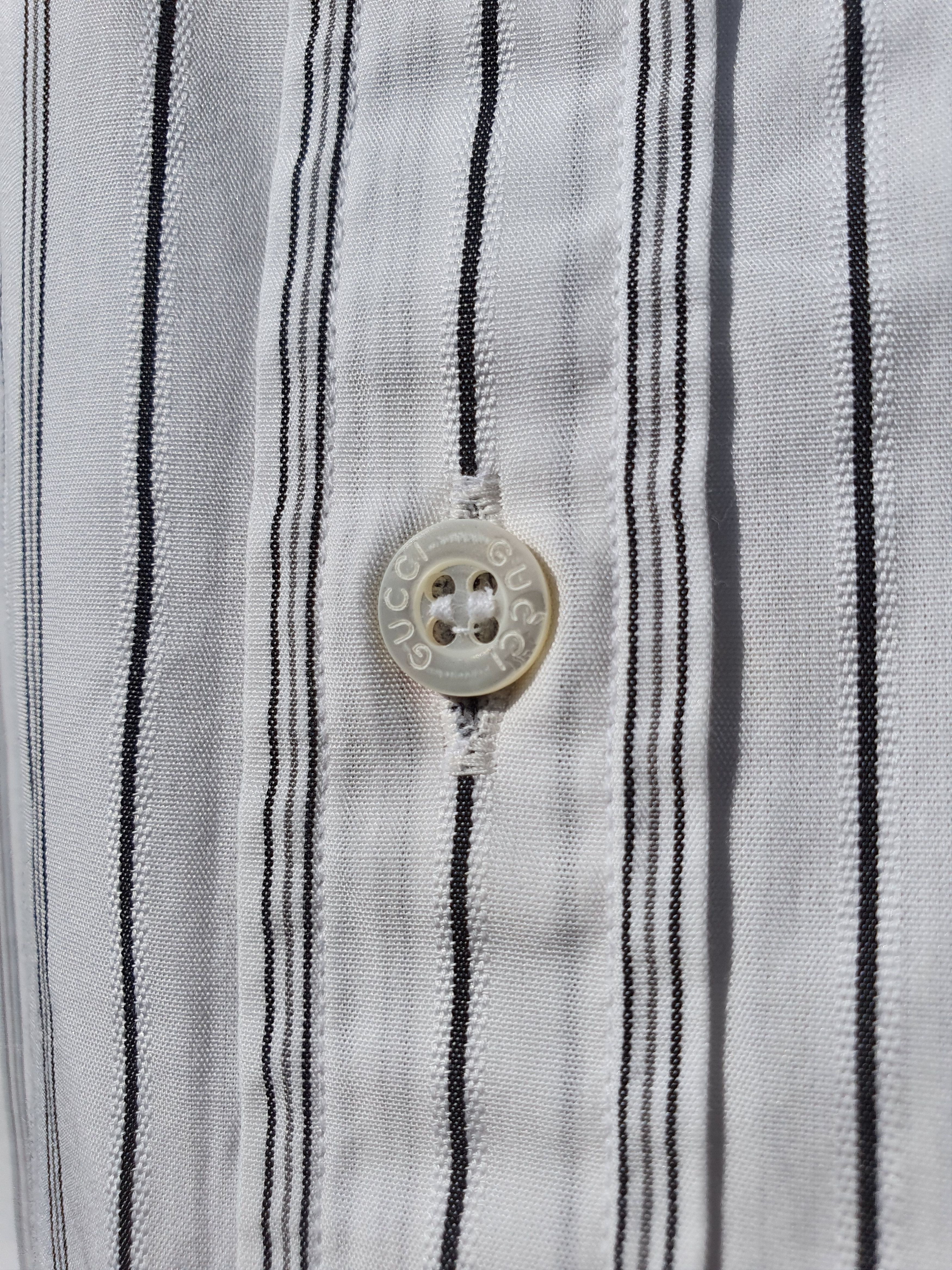 Gucci × Tom Ford × Vintage Gucci Slim Fit Cotton Stripes Shirt TOM FORD Era Size US S / EU 44-46 / 1 - 14 Thumbnail