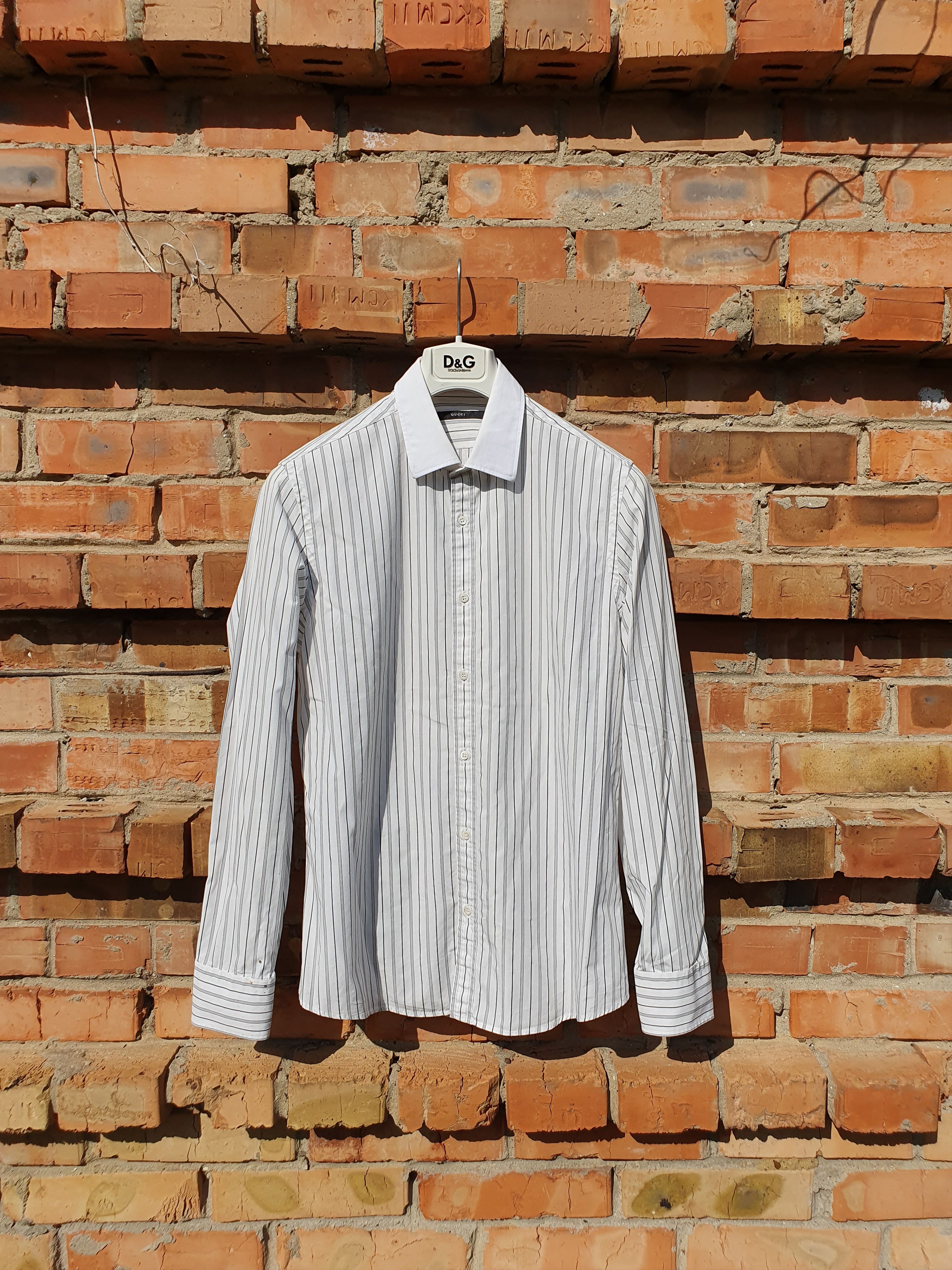 Gucci × Tom Ford × Vintage Gucci Slim Fit Cotton Stripes Shirt TOM FORD Era Size US S / EU 44-46 / 1 - 18 Thumbnail