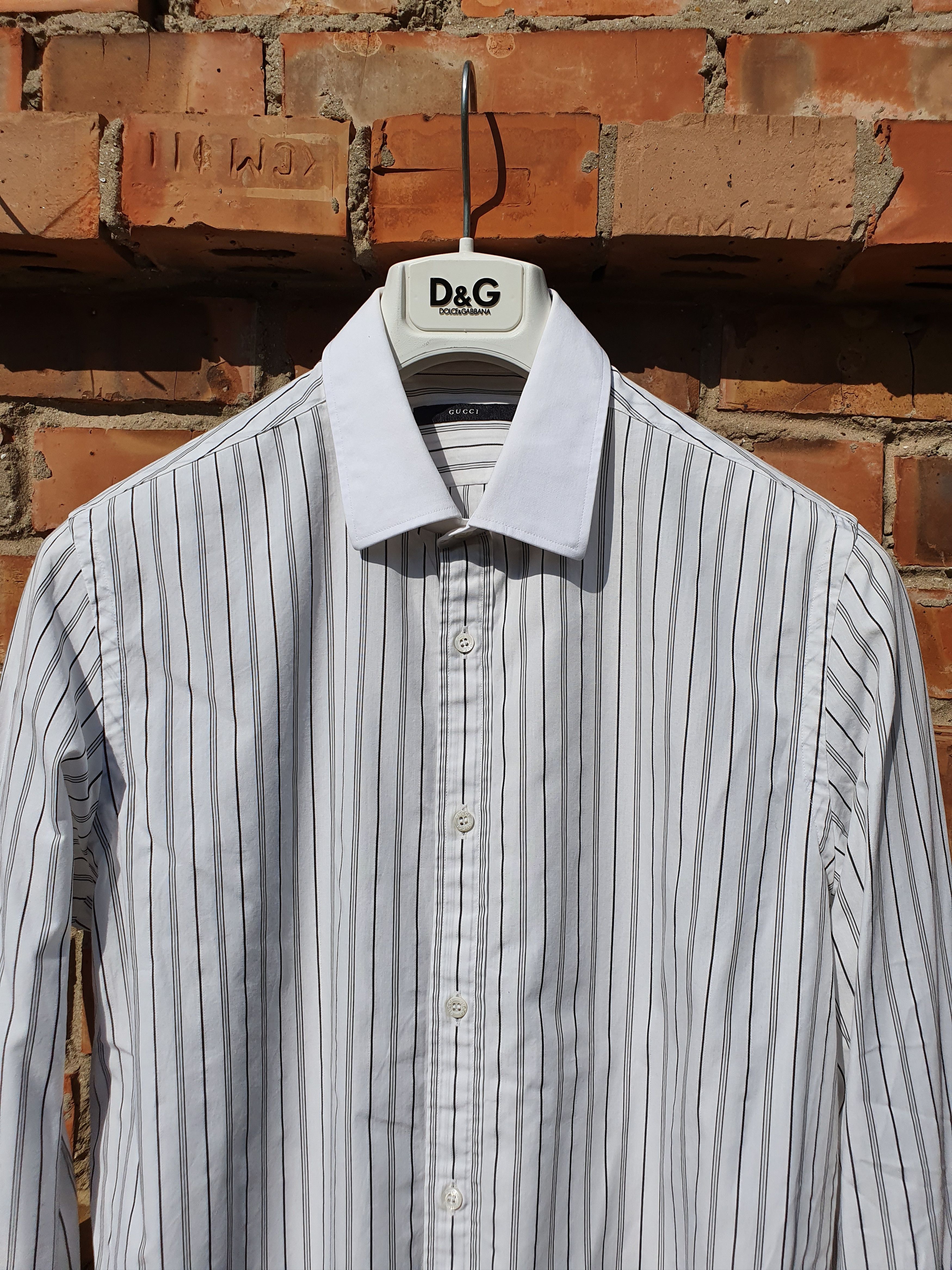 Gucci × Tom Ford × Vintage Gucci Slim Fit Cotton Stripes Shirt TOM FORD Era Size US S / EU 44-46 / 1 - 2 Thumbnail