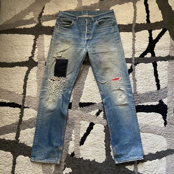 Vintage Levis Vintage 80s 90s 501xx Sashiko Boro Jeans | Grailed