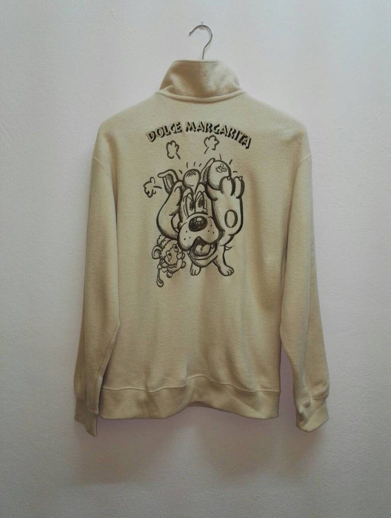 Vintage DOLCE MARGARITA ITALY Sweatshirt Embroidered Logo Size US M / EU 48-50 / 2 - 1 Thumbnail