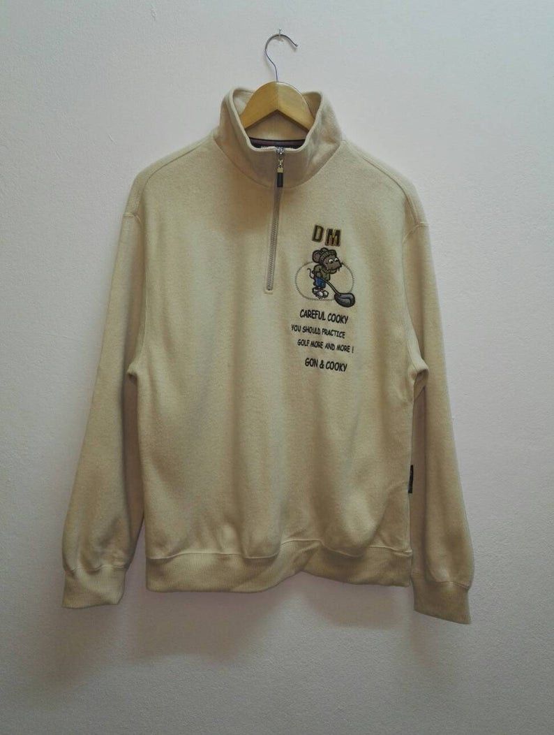 Vintage DOLCE MARGARITA ITALY Sweatshirt Embroidered Logo Size US M / EU 48-50 / 2 - 2 Thumbnail