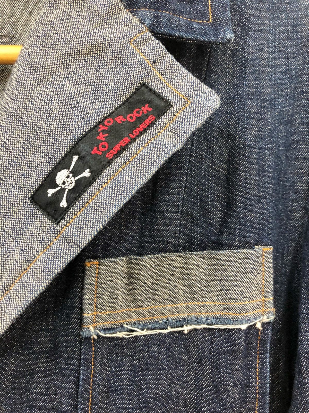 Super Lovers 1990s SUPER LOVER Japan denim blazer jacket Size US M / EU 48-50 / 2 - 18 Thumbnail