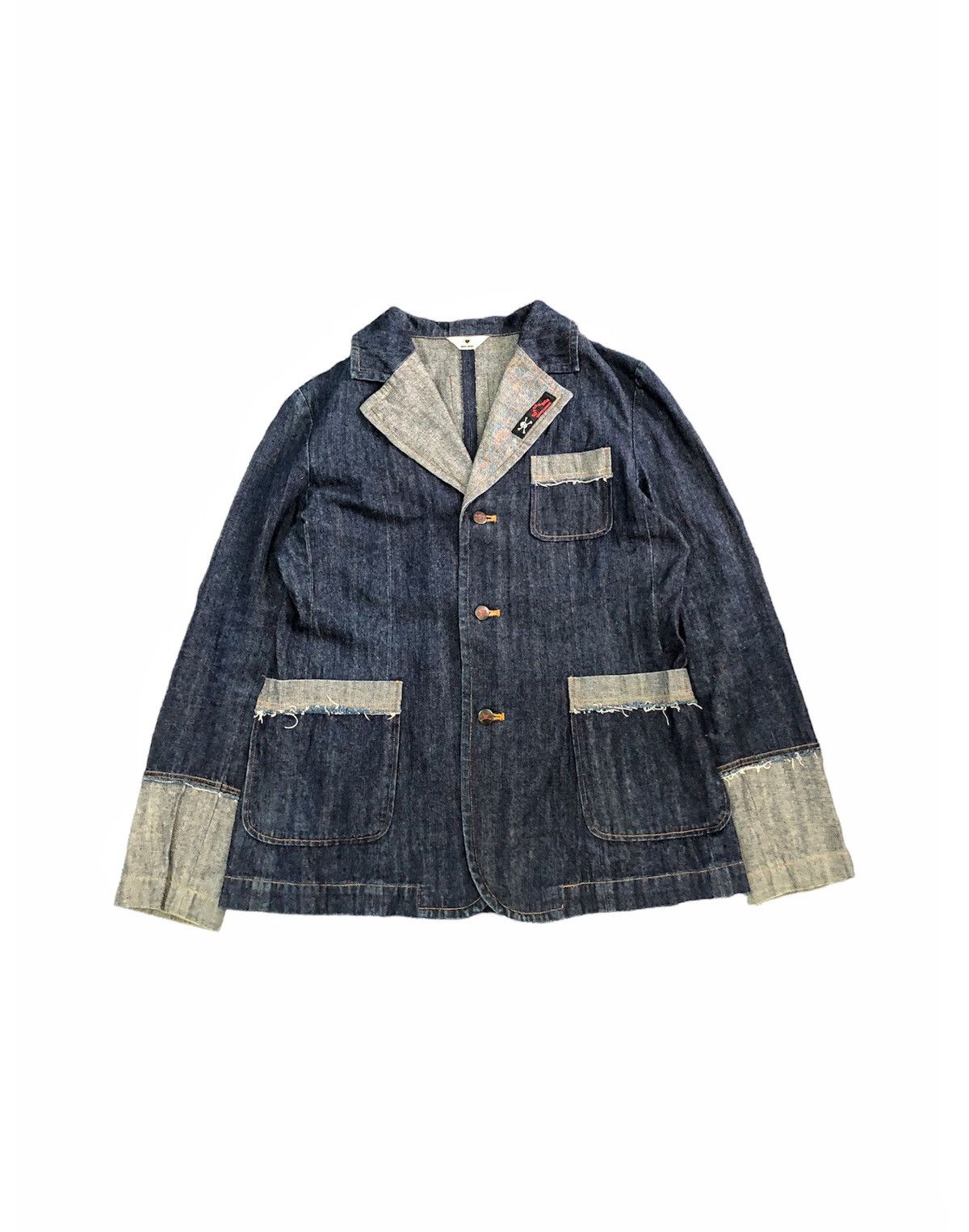 Super Lovers 1990s SUPER LOVER Japan denim blazer jacket Size US M / EU 48-50 / 2 - 1 Thumbnail
