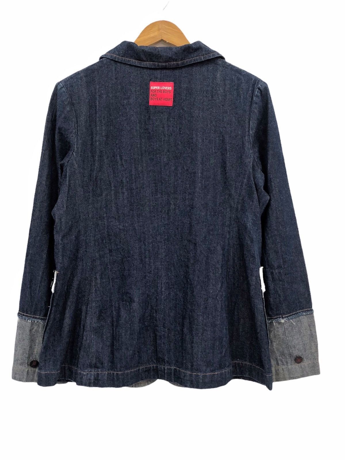 Super Lovers 1990s SUPER LOVER Japan denim blazer jacket Size US M / EU 48-50 / 2 - 11 Thumbnail