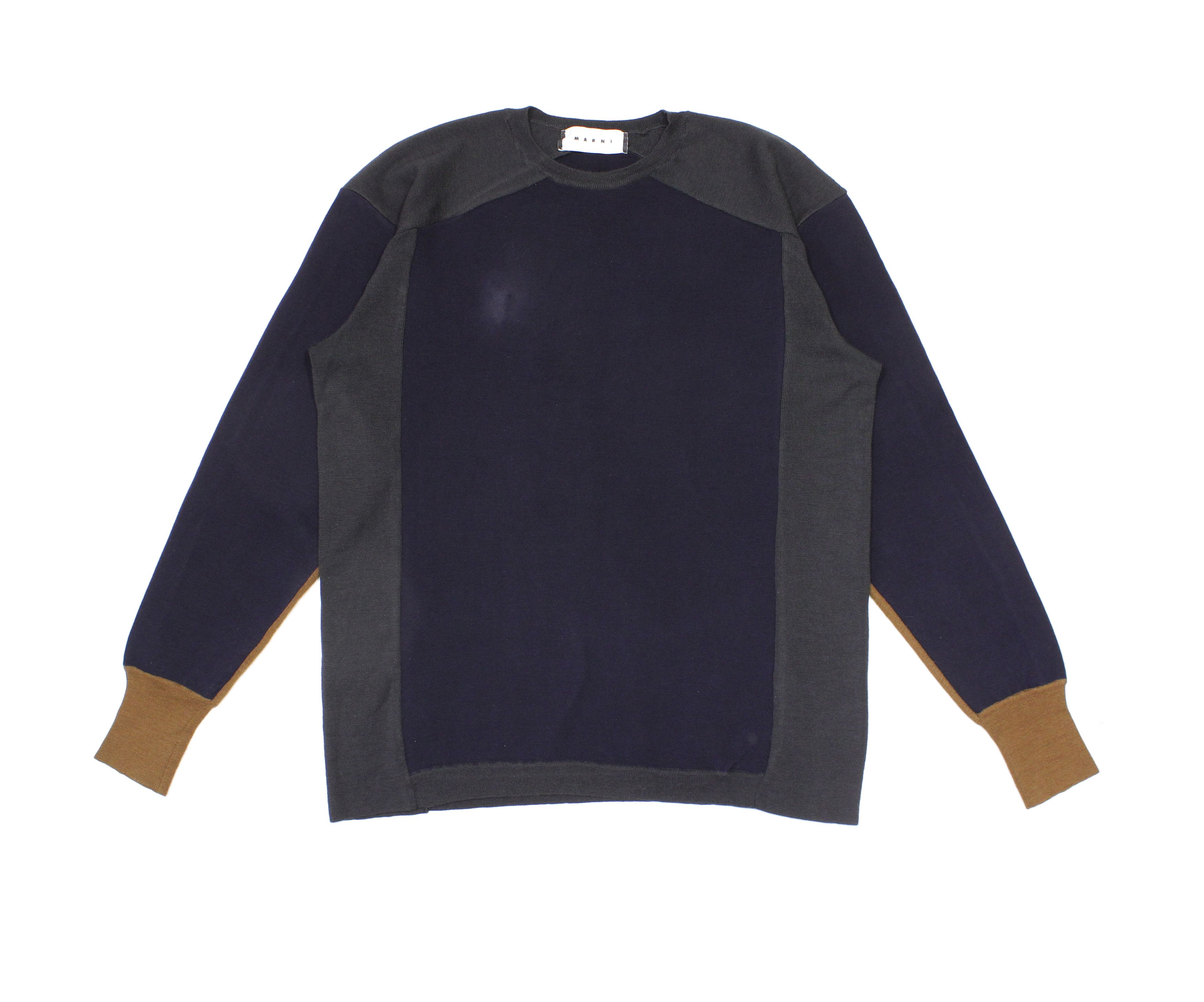 Marni Color Blocks Cotton Wool Sweater Size US L / EU 52-54 / 3 - 1 Thumbnail