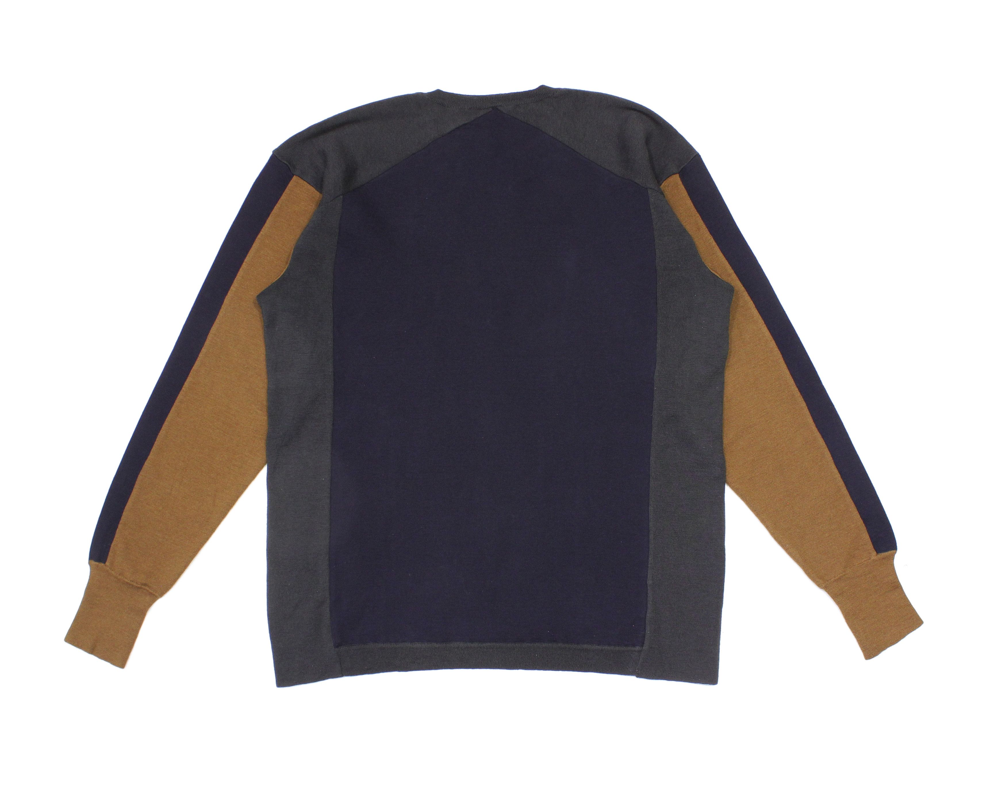 Marni Color Blocks Cotton Wool Sweater Size US L / EU 52-54 / 3 - 2 Thumbnail