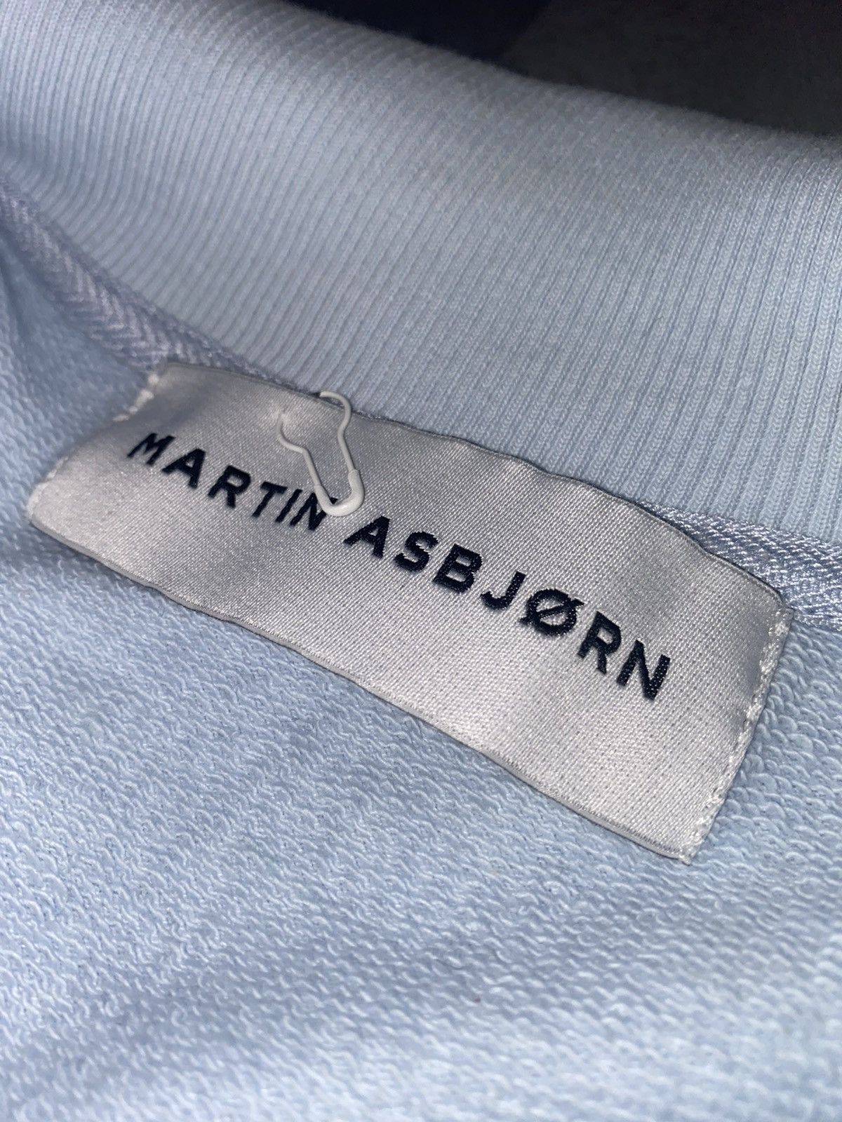Martin Asbjorn Martin Absjorn Big Logo Baby Blue Half Zip Crewneck Size US M / EU 48-50 / 2 - 6 Thumbnail