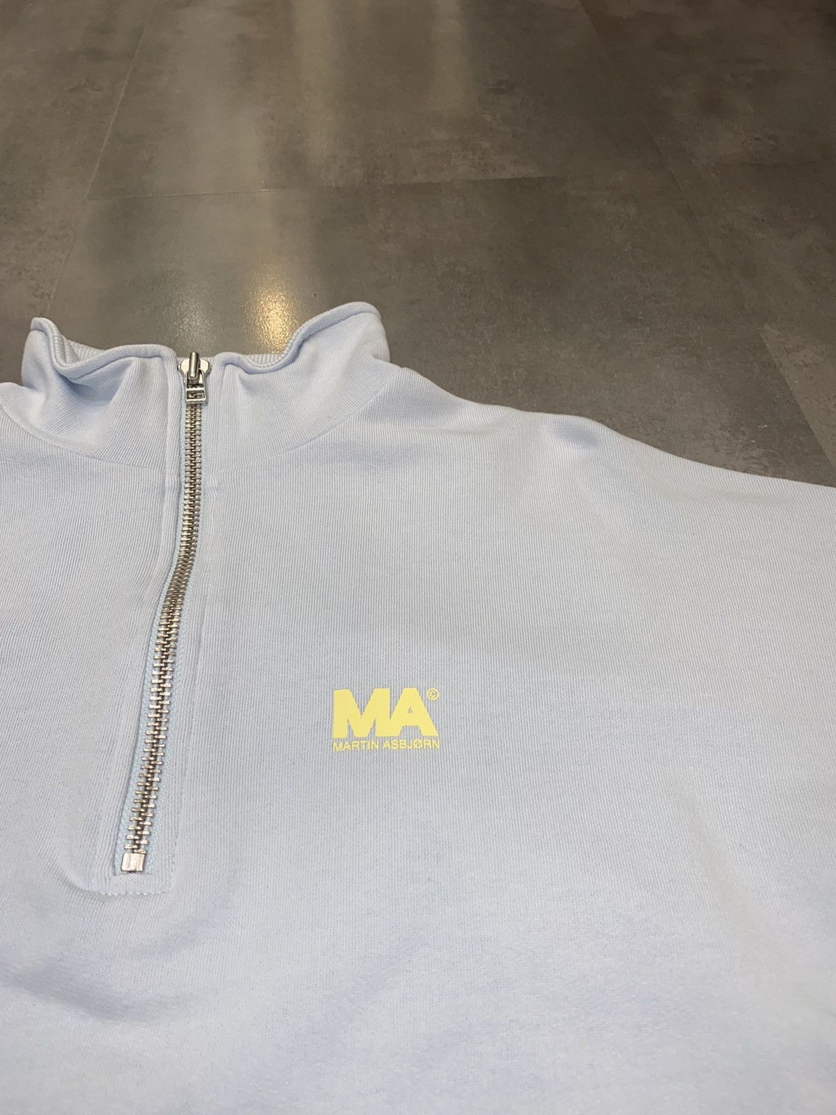 Martin Asbjorn Martin Absjorn Big Logo Baby Blue Half Zip Crewneck Size US M / EU 48-50 / 2 - 3 Thumbnail