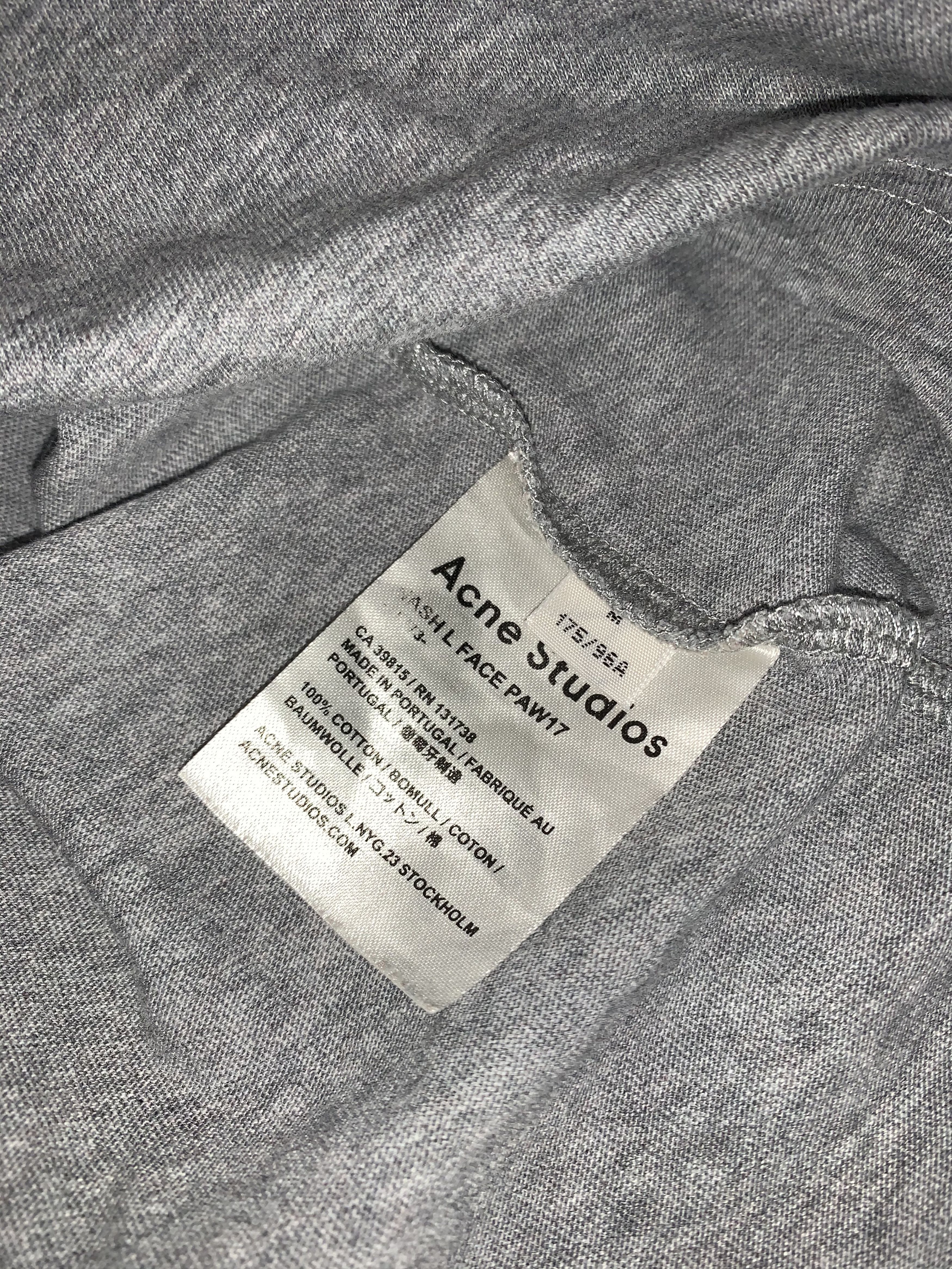 Acne Studios AW17 Acne Studios Nash Face Gray Longsleeve Size US M / EU 48-50 / 2 - 13 Thumbnail