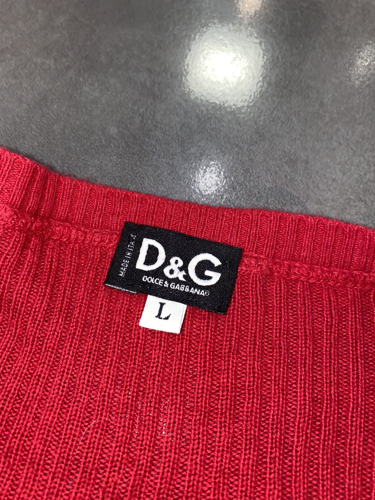 Dolce & Gabbana Dolce & Gabbana Big Logo Red Sweater Size US L / EU 52-54 / 3 - 11 Thumbnail