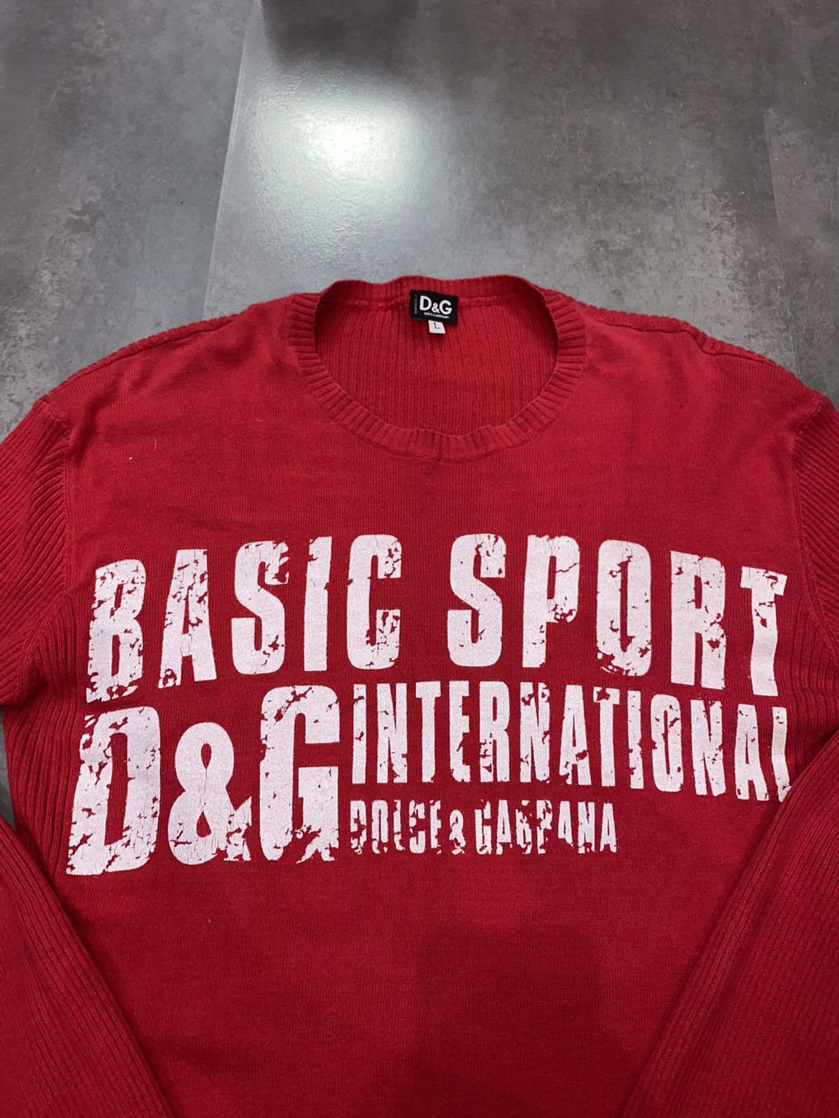 Dolce & Gabbana Dolce & Gabbana Big Logo Red Sweater Size US L / EU 52-54 / 3 - 9 Thumbnail