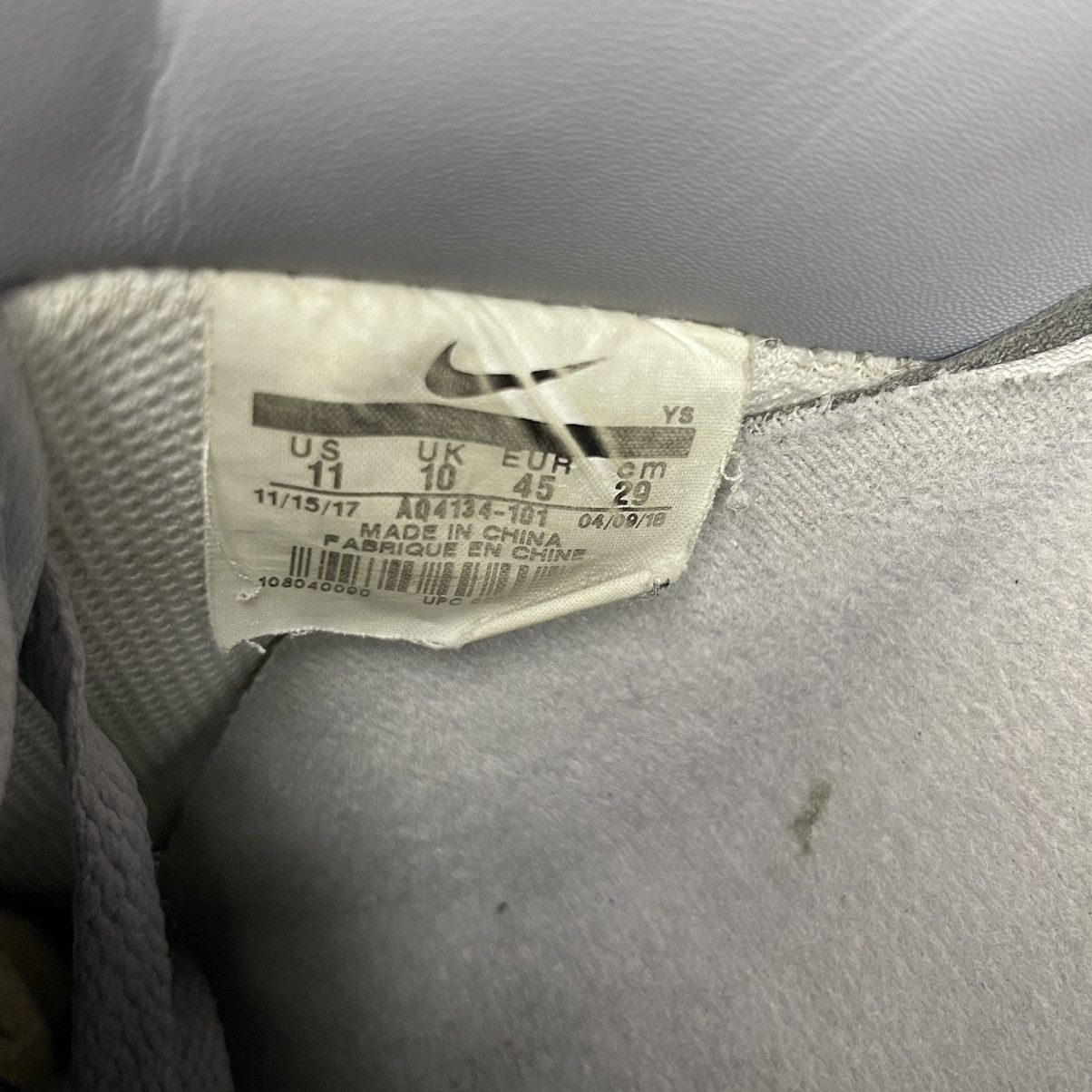 Nike 2018 Nike Air Force 1 Low Wolf Grey Size US 11 / EU 44 - 17 Thumbnail