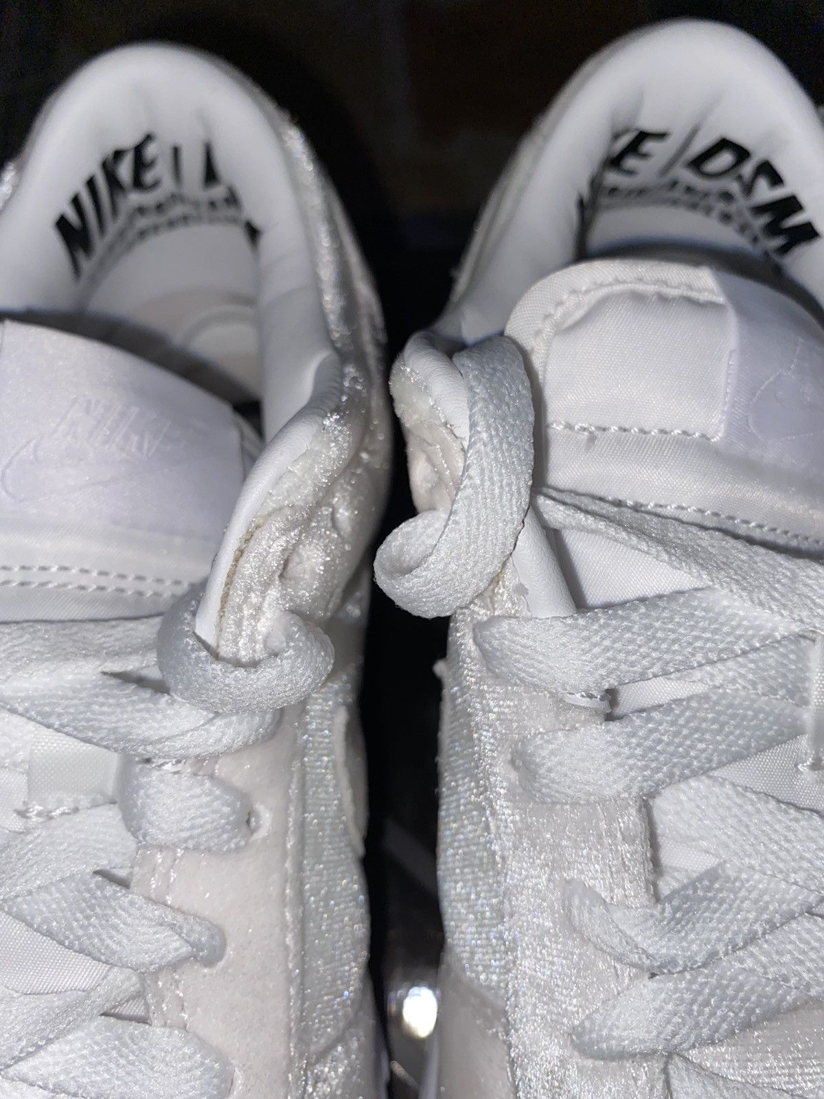 Dover Street Market × Nike Nike Dunk Low DSM Triple White Velvet Size US 5.5 / IT 35.5 - 7 Thumbnail