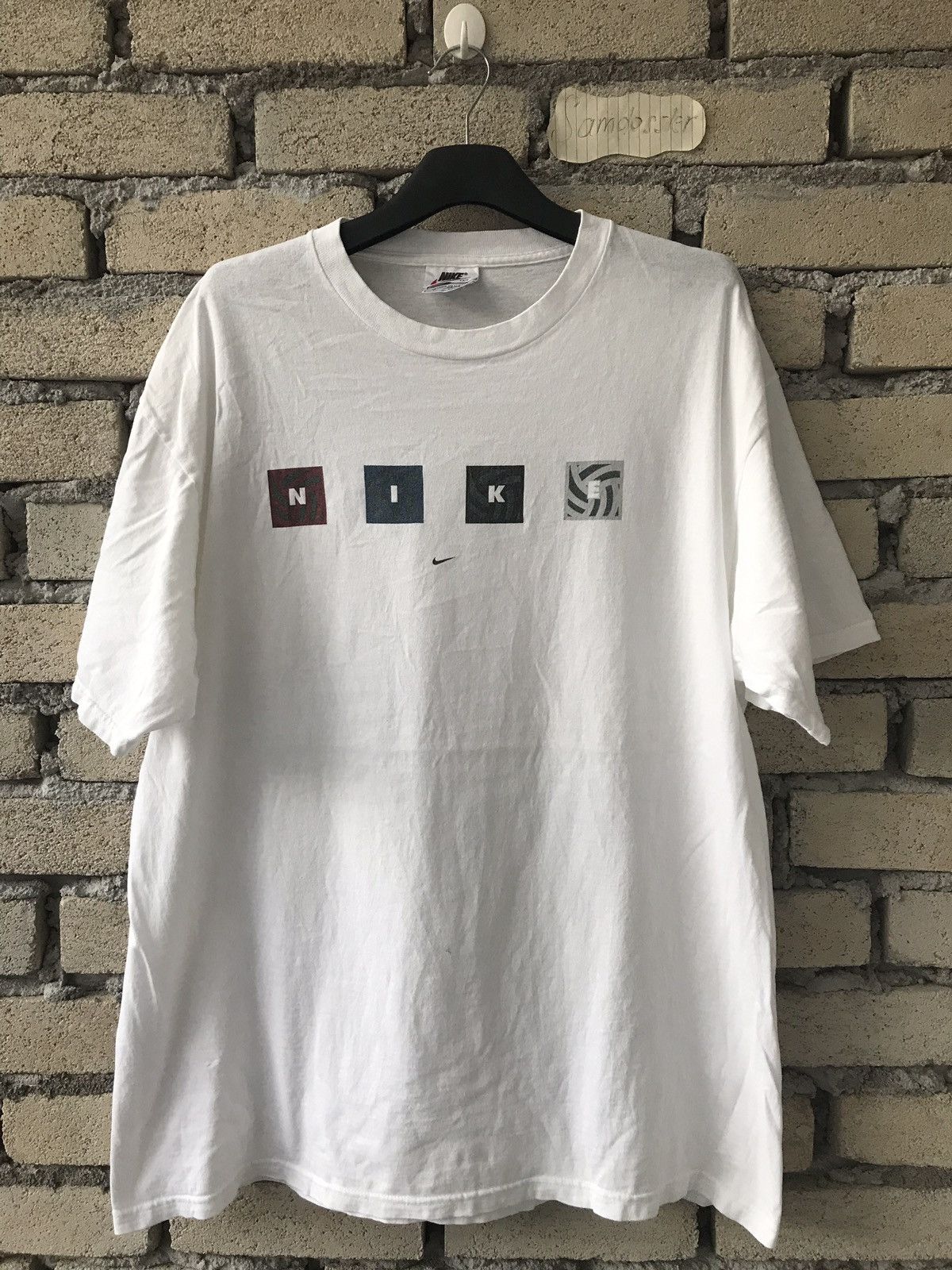Nike × Vintage Vintage 90s NIKE Bog Logo Nice Design Made In USA Size US L / EU 52-54 / 3 - 1 Thumbnail