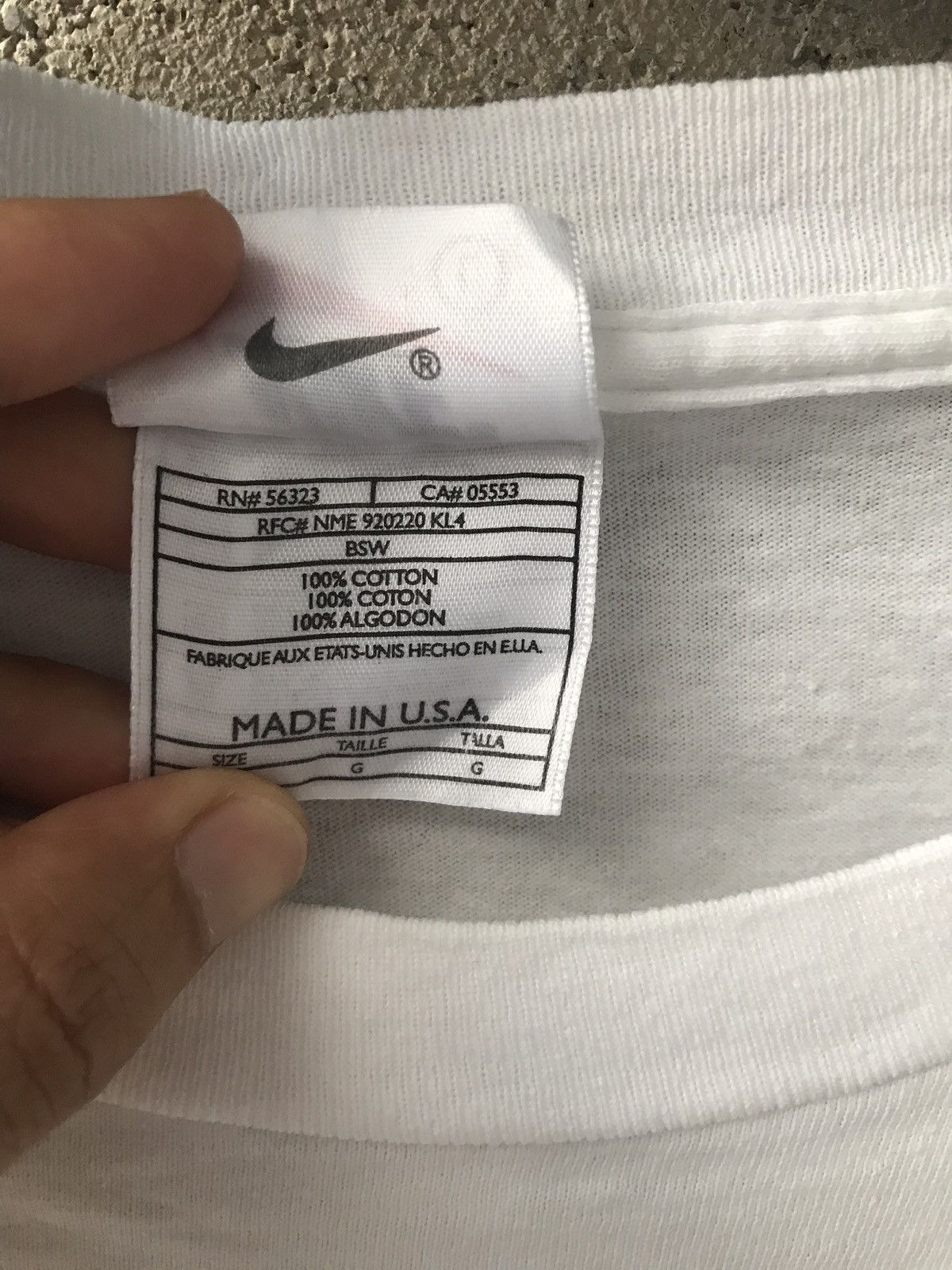 Nike × Vintage Vintage 90s NIKE Bog Logo Nice Design Made In USA Size US L / EU 52-54 / 3 - 5 Thumbnail