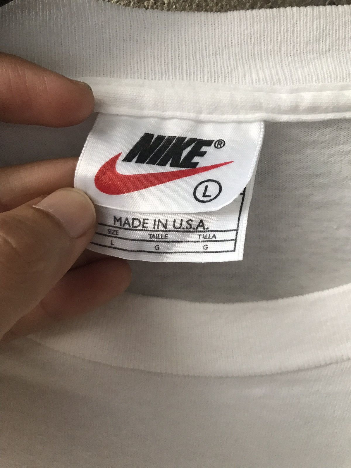 Nike × Vintage Vintage 90s NIKE Bog Logo Nice Design Made In USA Size US L / EU 52-54 / 3 - 3 Thumbnail