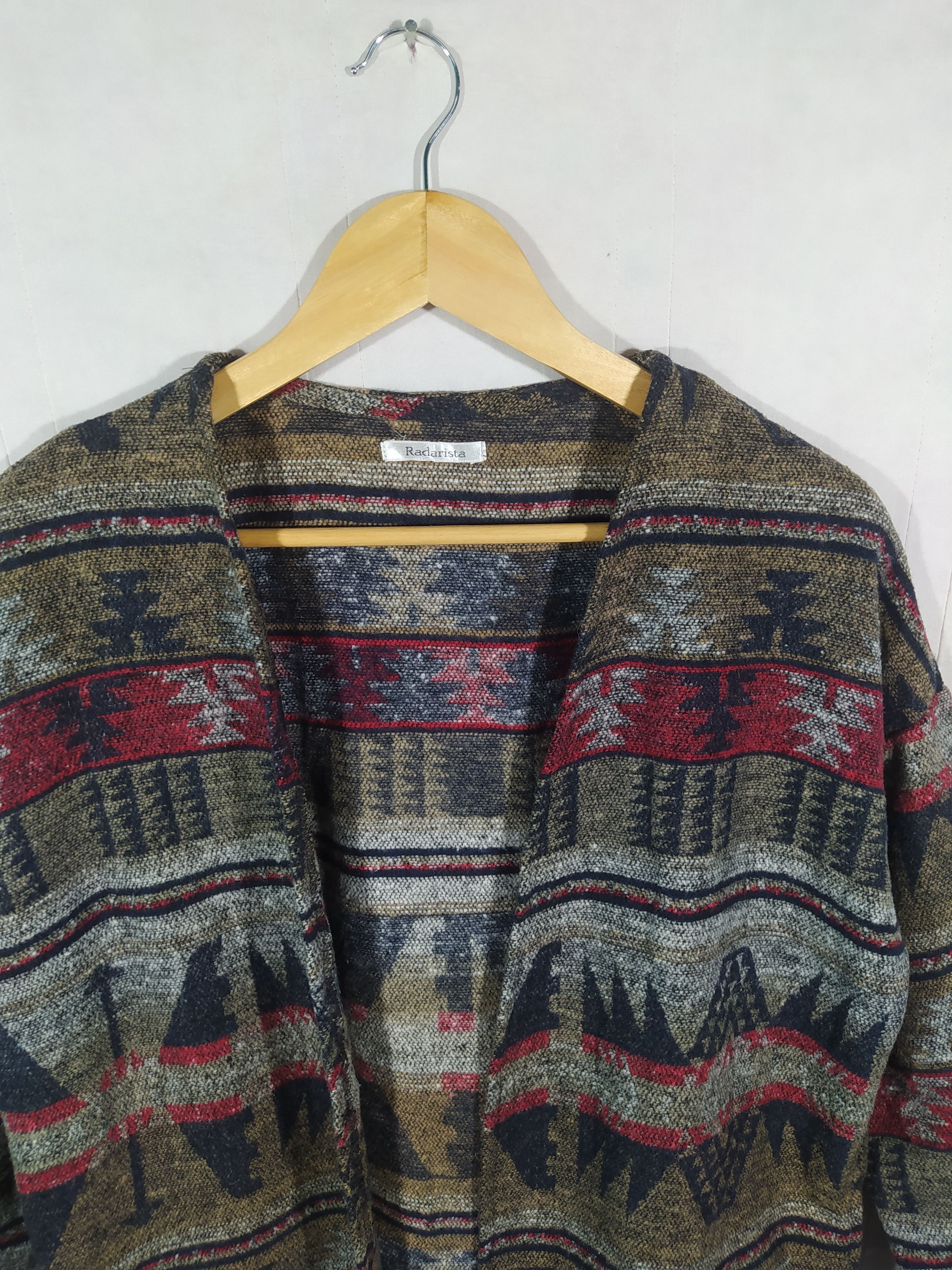 Japanese Brand × Native Radarista Aztec Native Long Cardigan Size US M / EU 48-50 / 2 - 3 Thumbnail
