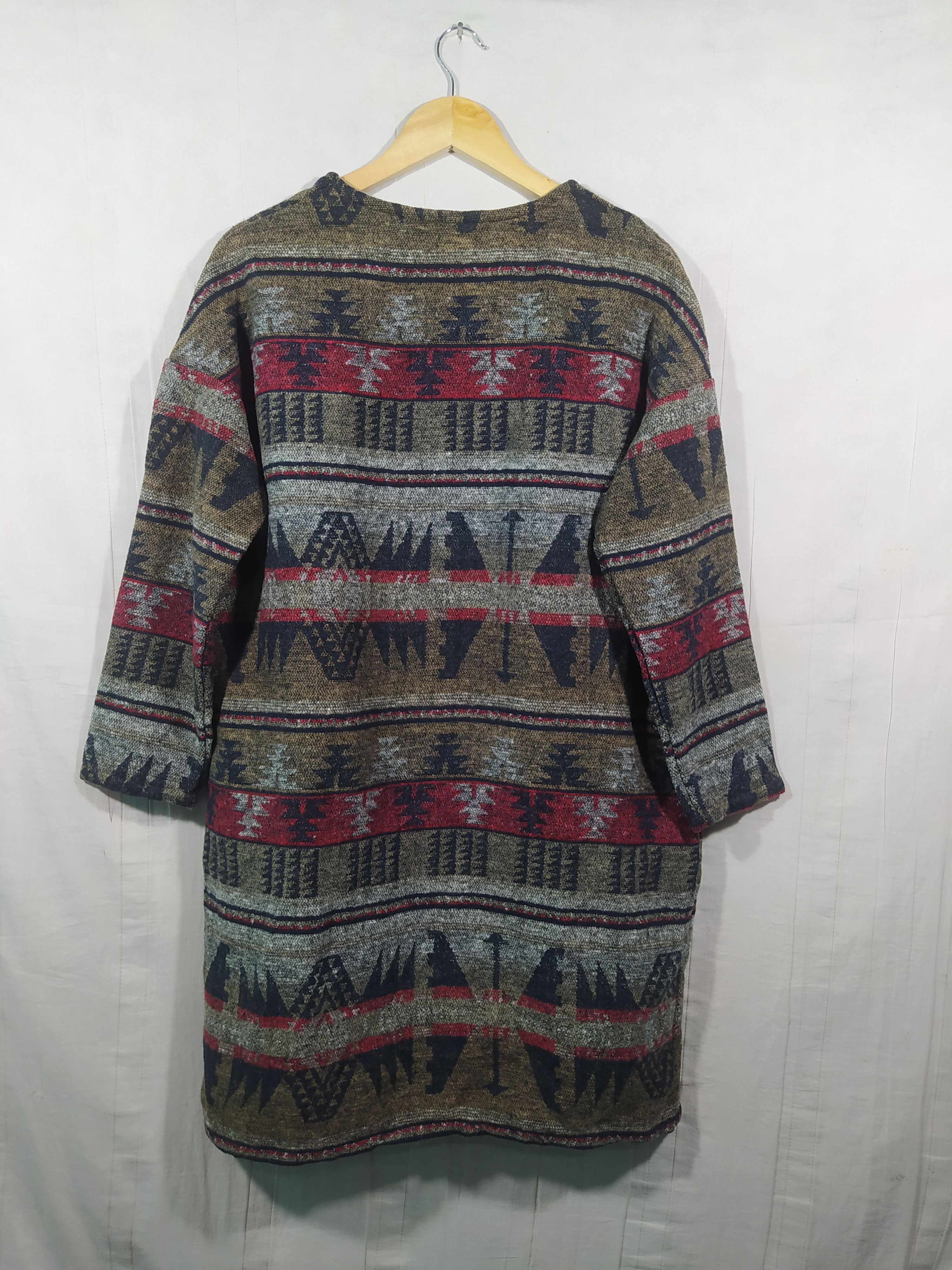 Japanese Brand × Native Radarista Aztec Native Long Cardigan Size US M / EU 48-50 / 2 - 4 Thumbnail