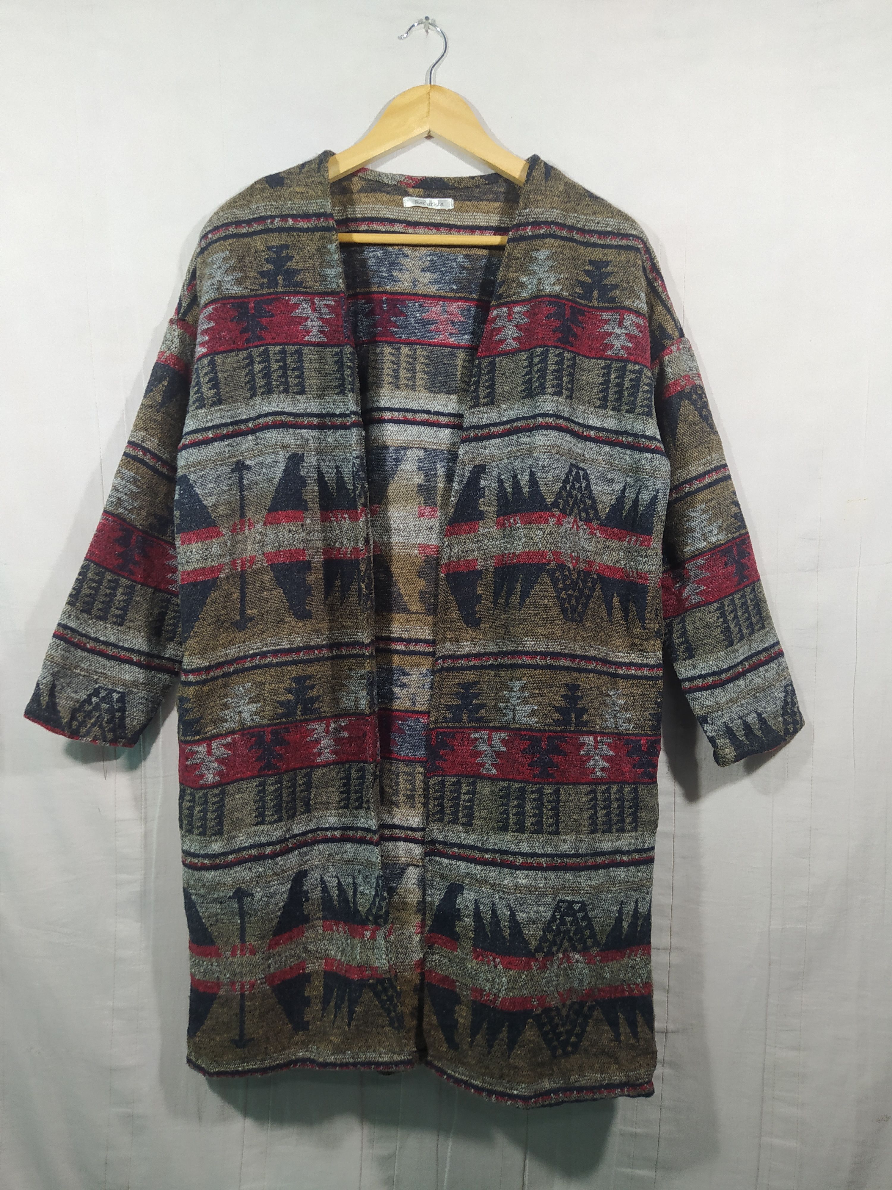 Japanese Brand × Native Radarista Aztec Native Long Cardigan Size US M / EU 48-50 / 2 - 2 Thumbnail