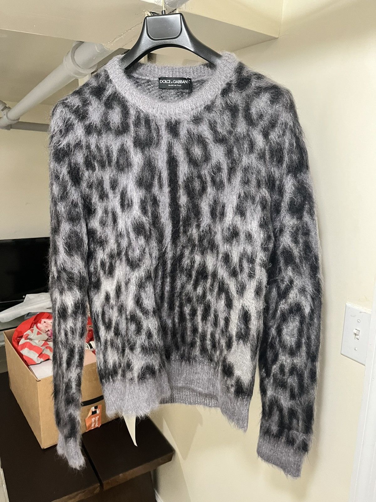 Pre-owned Dolce & Gabbana Sweater Size 50 In Black/grey