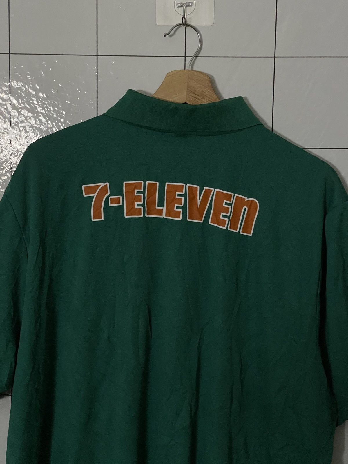 Japanese Brand × Vintage Vintage 7 Eleven Single Pocket Half Button Shirt Size US XXL / EU 58 / 5 - 6 Thumbnail