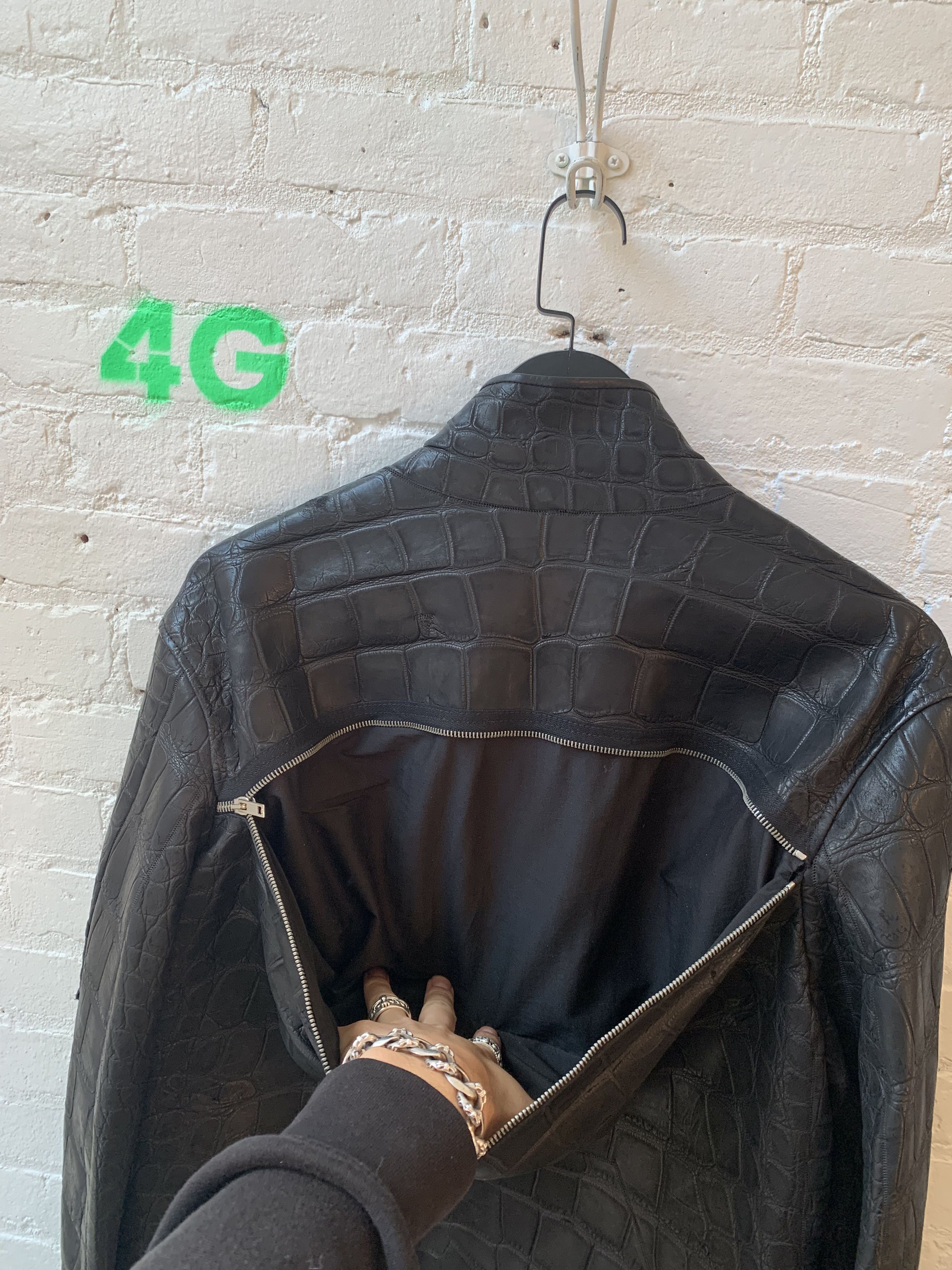 Rick Owens Rick Owens RARE Back Zip Alligator Jacket JAY-Z 1/1 Size US XXL / EU 58 / 5 - 4 Thumbnail