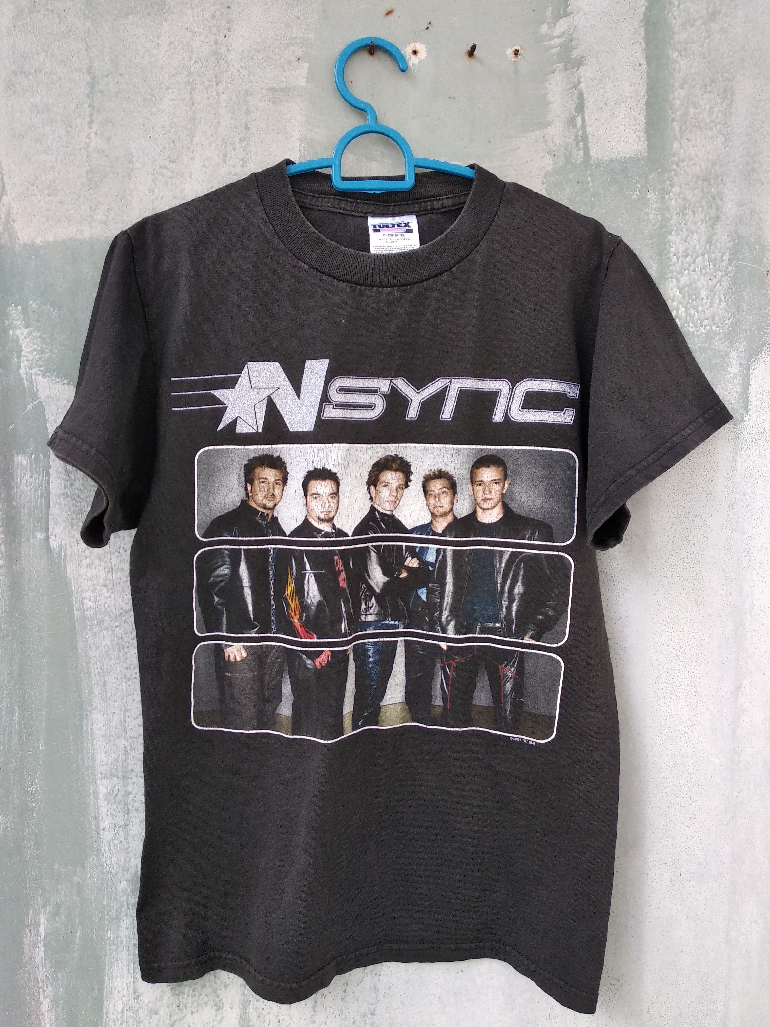 image of Band Tees x Tour Tee Vintage Nsync 2001 Popodyssey Tour in Black, Men's (Size Small)