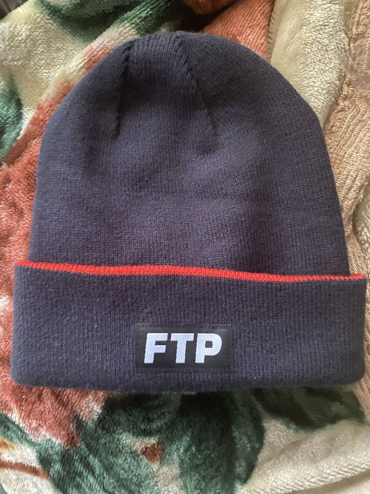 Fuck The Population FTP Reversible Logo Beanie Navy/Red Size ONE SIZE - 1 Thumbnail