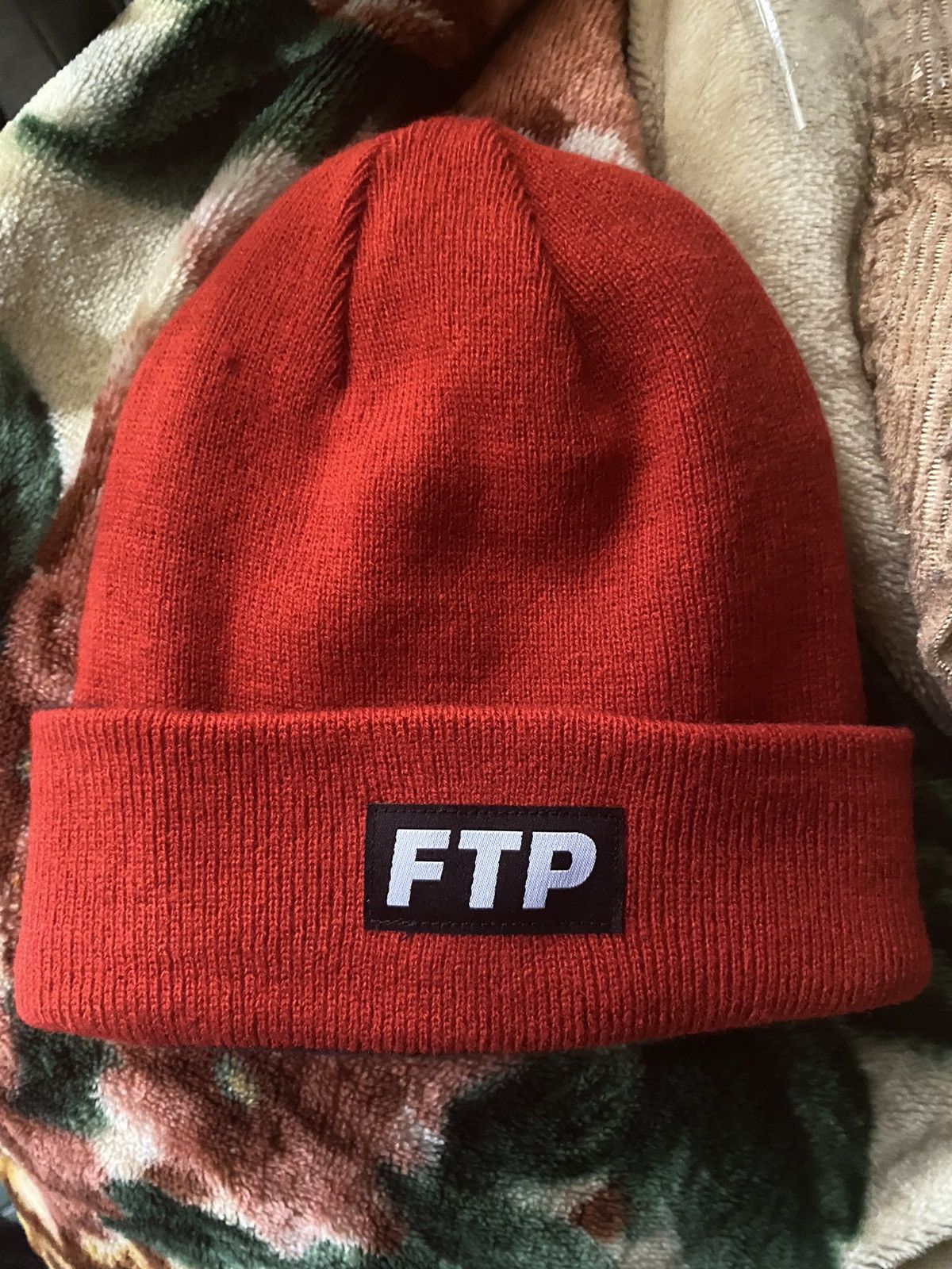 Fuck The Population FTP Reversible Logo Beanie Navy/Red Size ONE SIZE - 2 Thumbnail