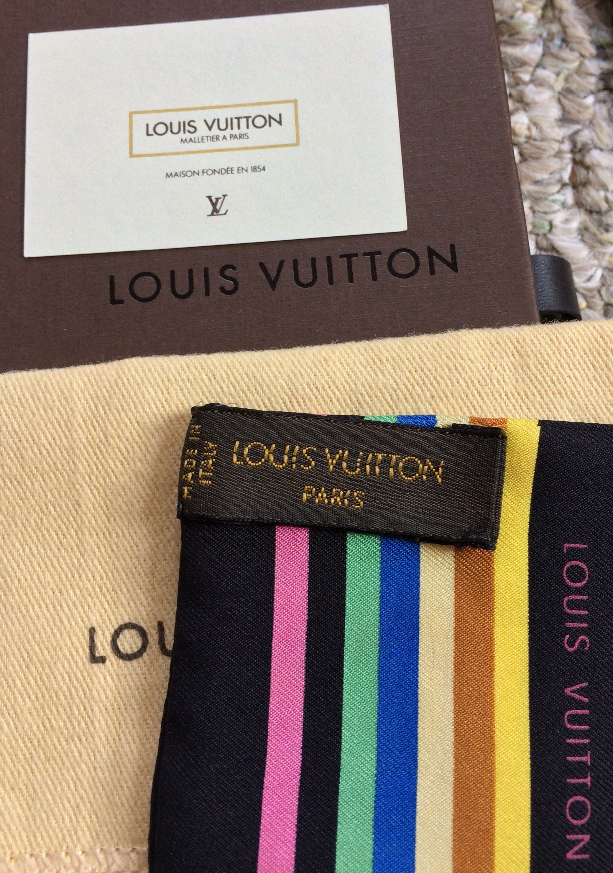 Louis Vuitton × Takashi Murakami NEW S/S 2003 Vuitton Murakami Multicolor Monogram Scarf Size ONE SIZE - 6 Thumbnail